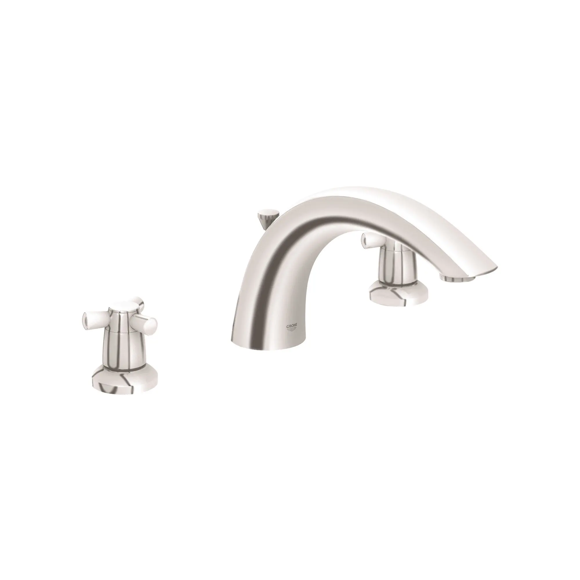 3-Hole 2-Handle Deck Mount Roman Tub Faucet