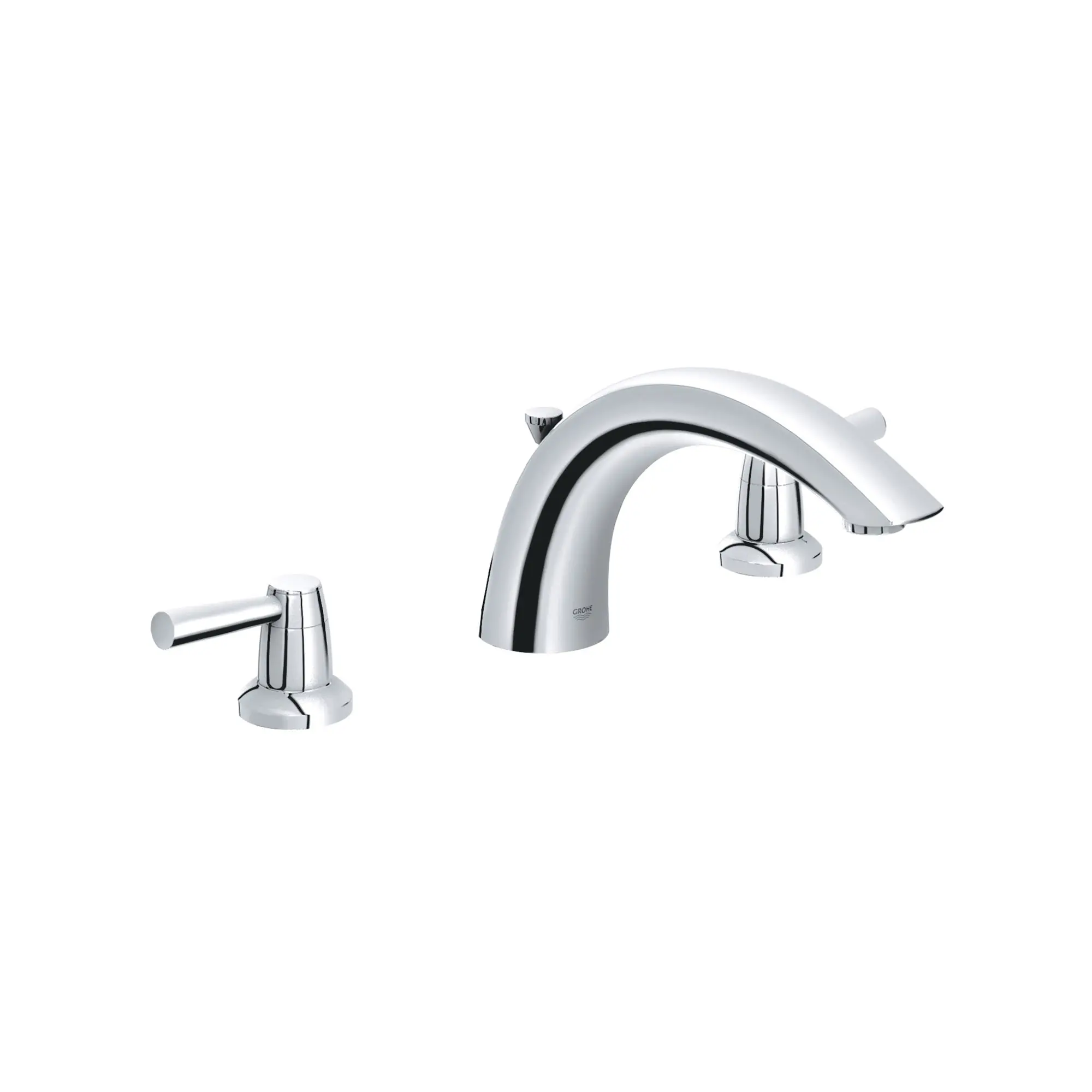 3-Hole 2-Handle Deck Mount Roman Tub Faucet