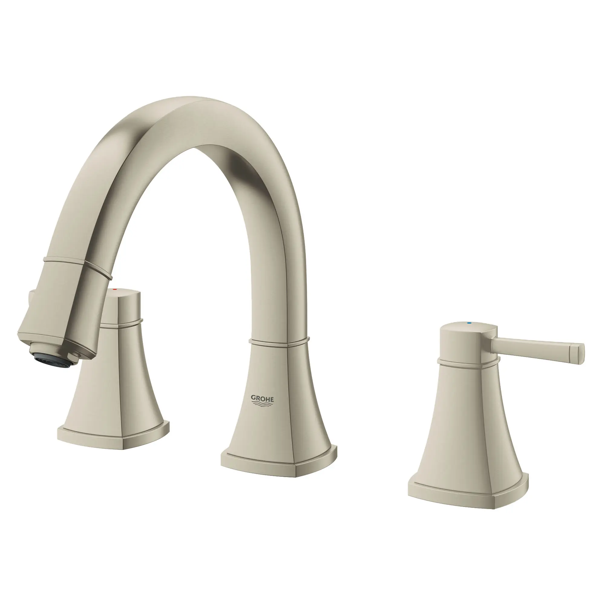 3-Hole 2-Handle Deck Mount Roman Tub Faucet