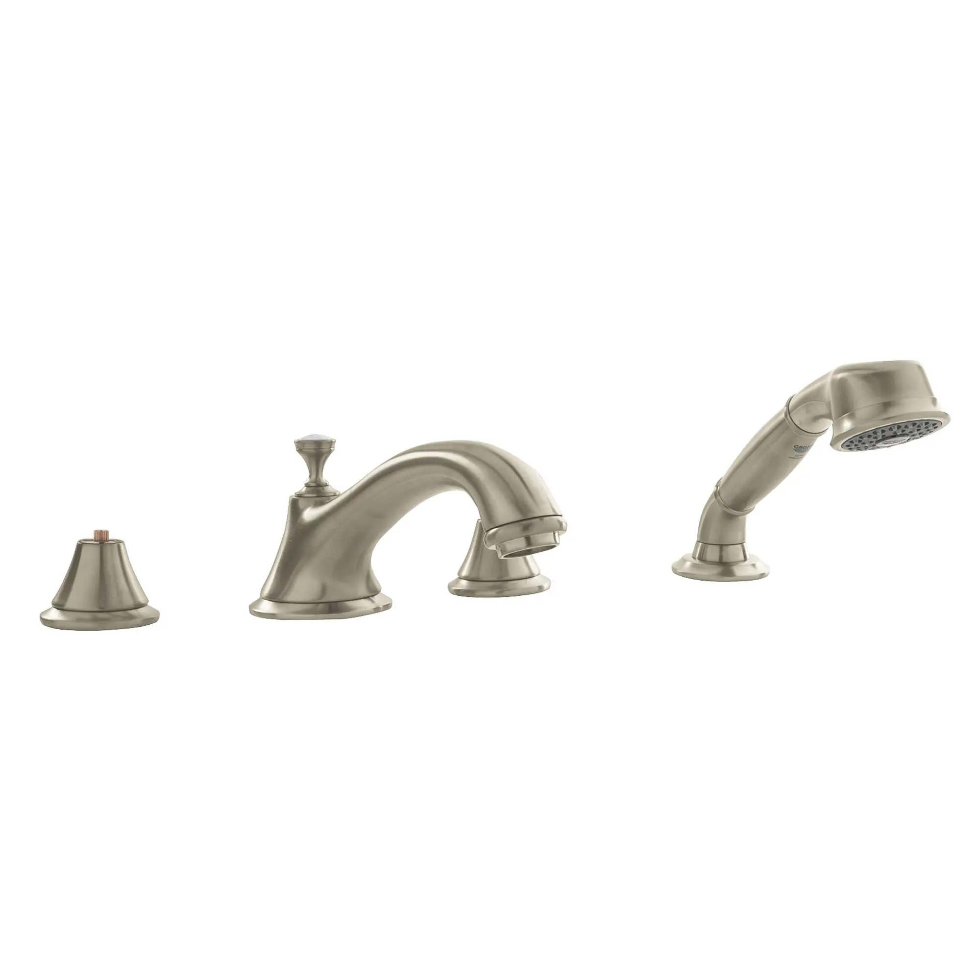 4-Hole 2-Handle Deck Mount Roman Tub Faucet with 9.5 L/min (2.5 gpm) Hand Shower