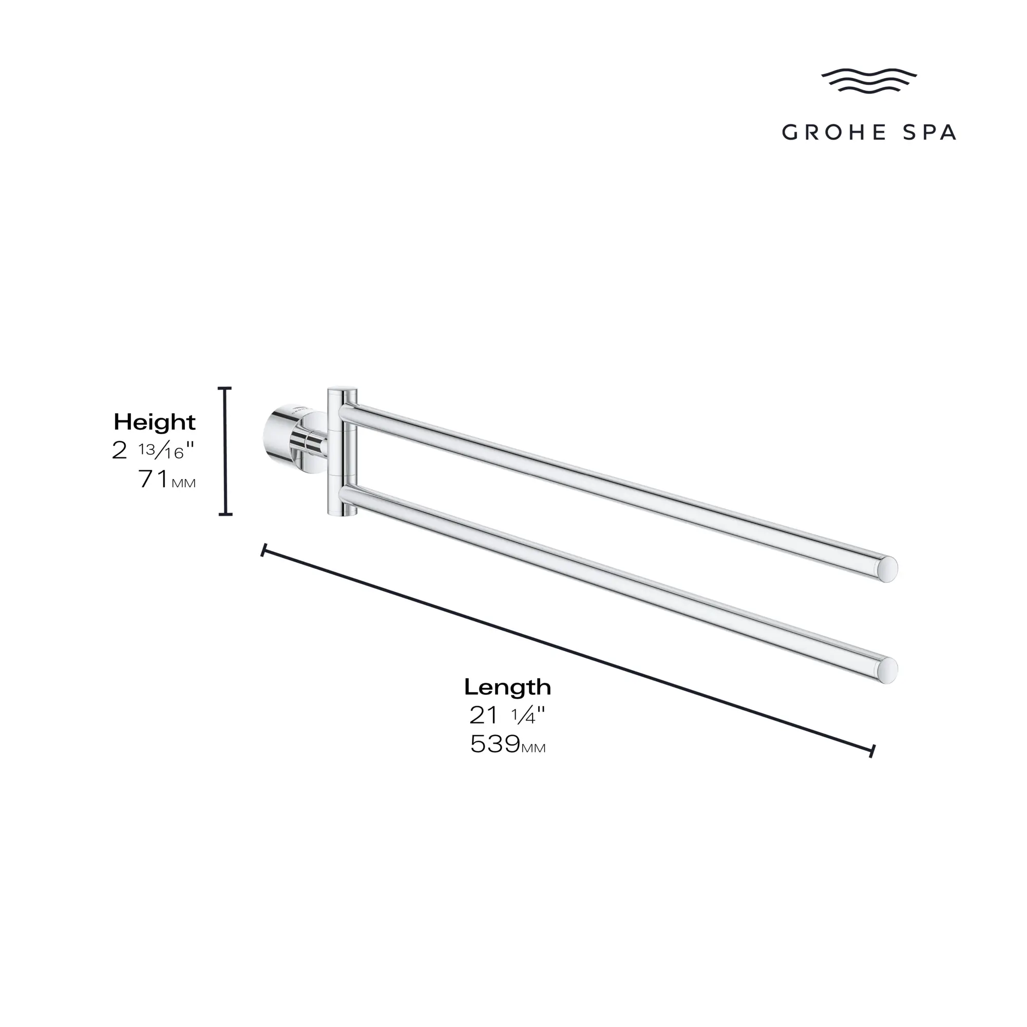 Atrio New Double Towel Bar