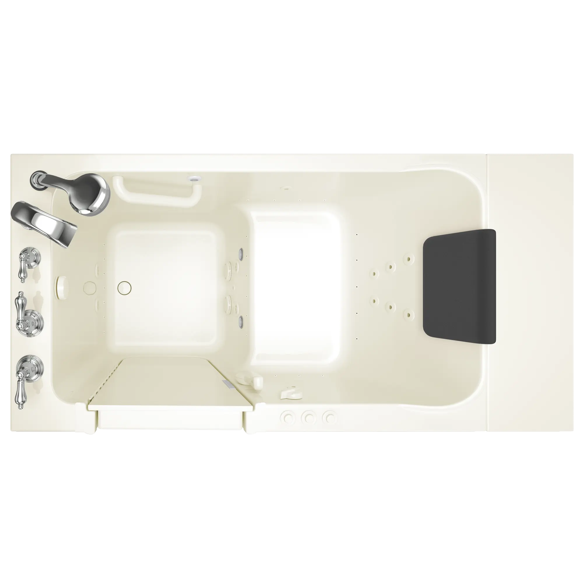 Acrylic Luxury 51 in. x 30 in. Right Hand Walk-In Whirlpool and Air Bathtub in White Acrylic Luxury 51 in. x 30 in. Right Hand Walk-In Whirlpool and Air Bathtub in White