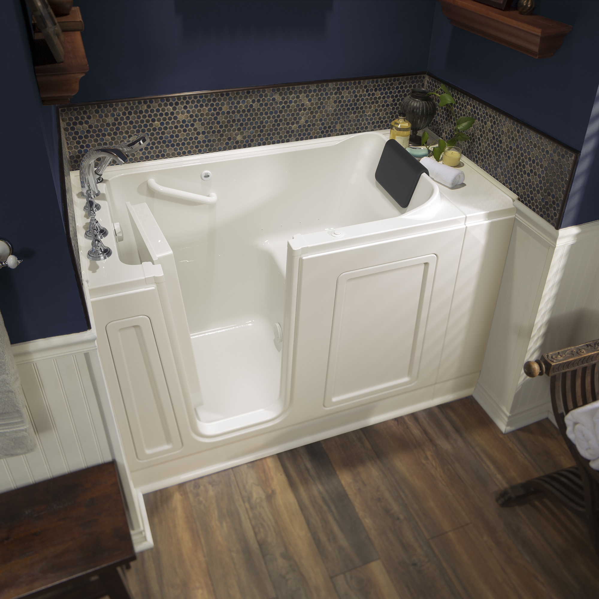 Acrylic Luxury Series 30 x 51 -Inch Walk-in Tub With Air Spa System - Left-Hand Drain With Faucet