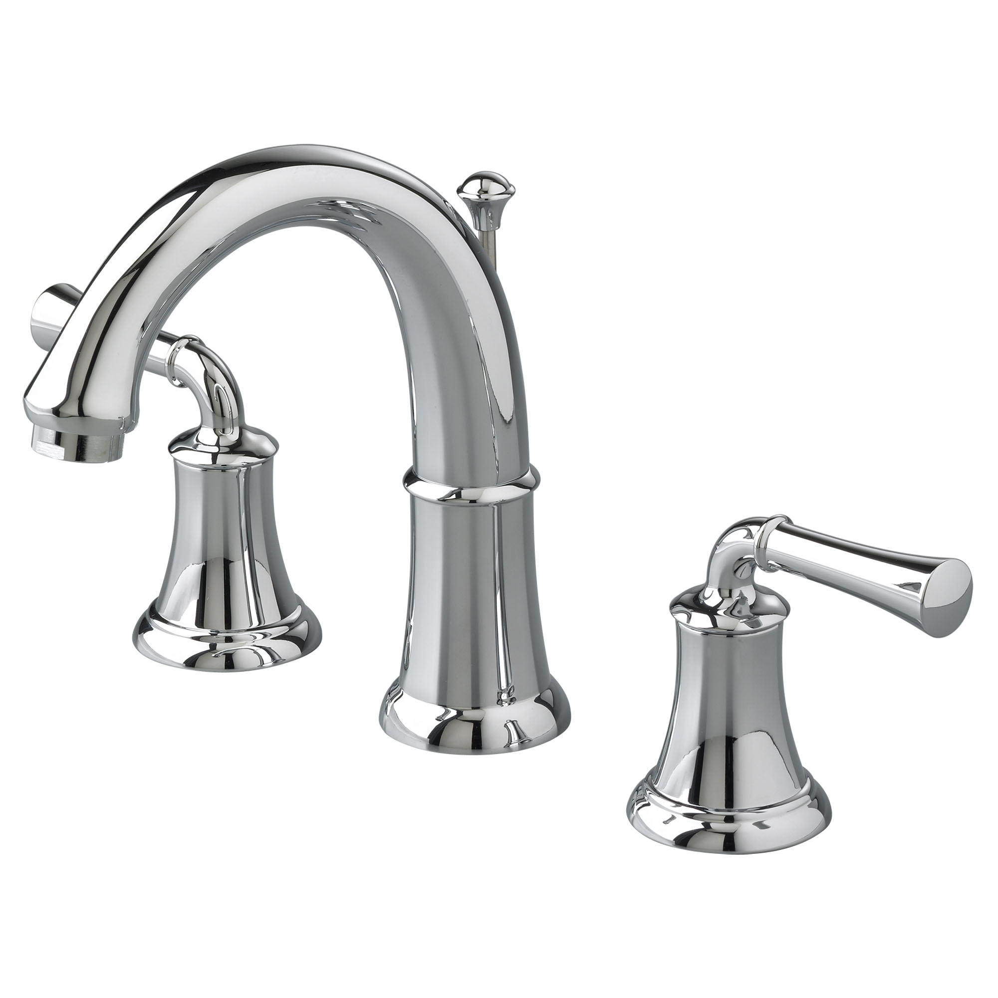 Portsmouth 8-In. Widespread 2-Handle Crescent Spout Bathroom Faucet 1.2 GPM with Lever Handles