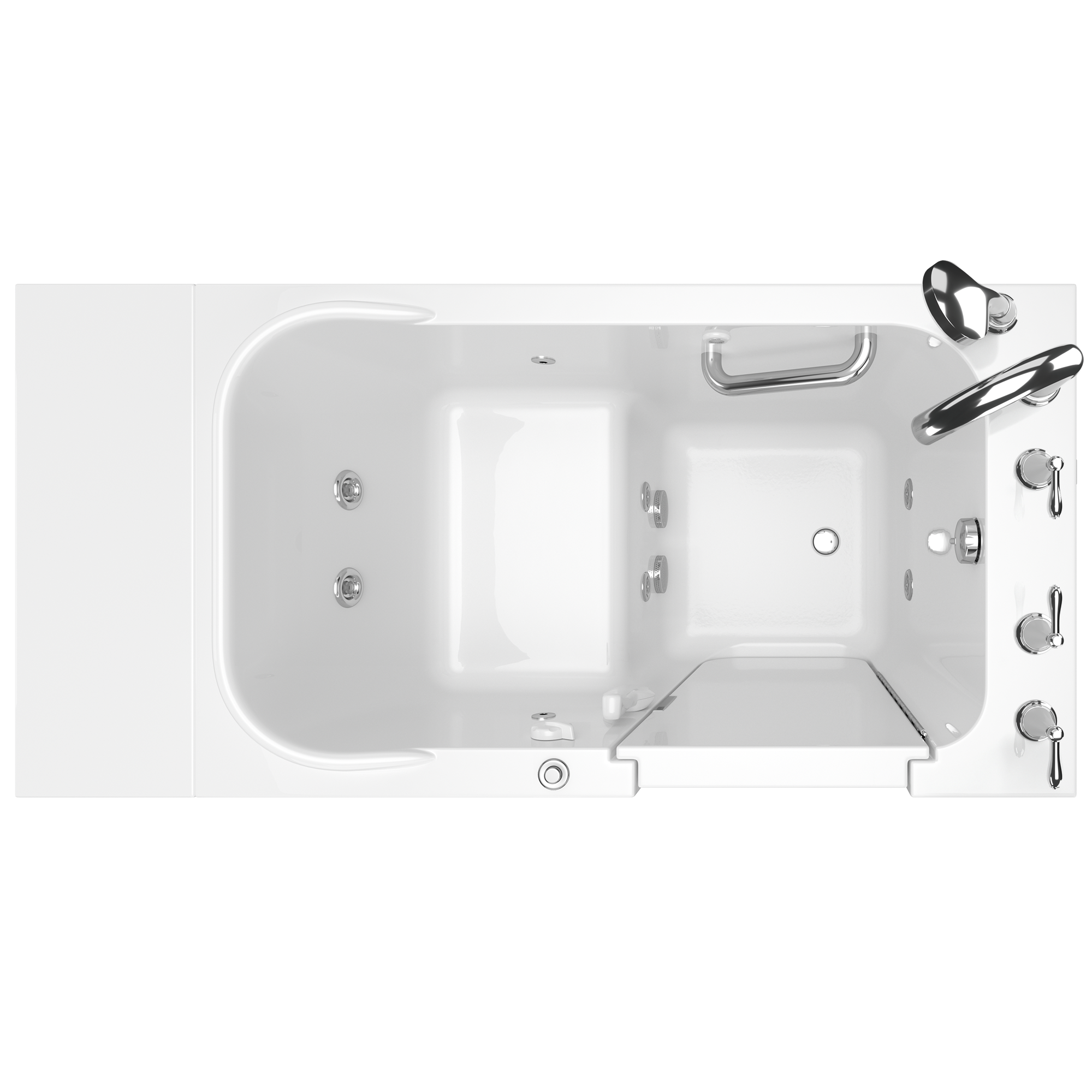 Gelcoat Value Series 28x48-inch Walk-in Bathtub with Whirlpool System  Right Hand Door and Drain