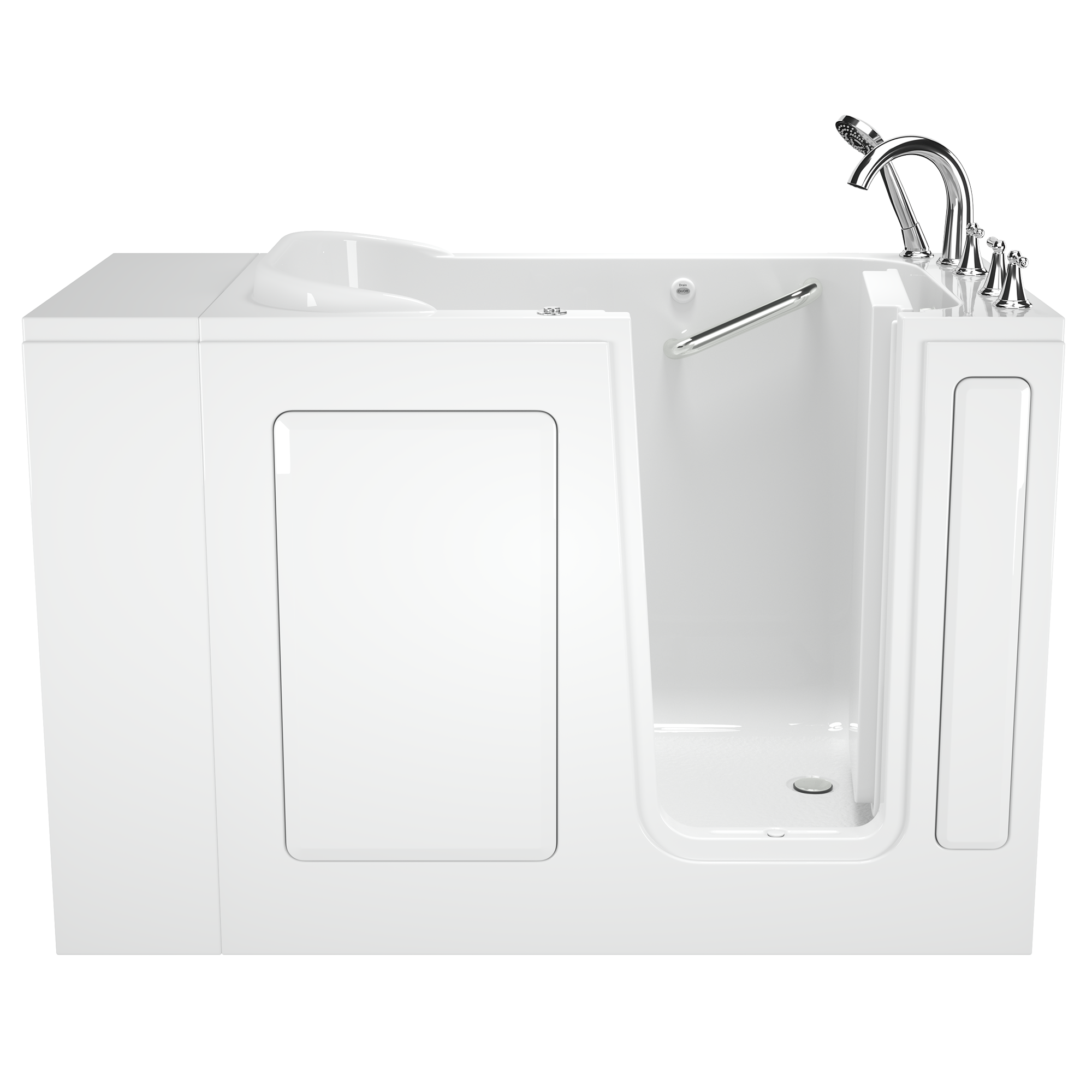 Gelcoat Value Series 28x48-inch Walk-in Bathtub with Whirlpool System  Right Hand Door and Drain