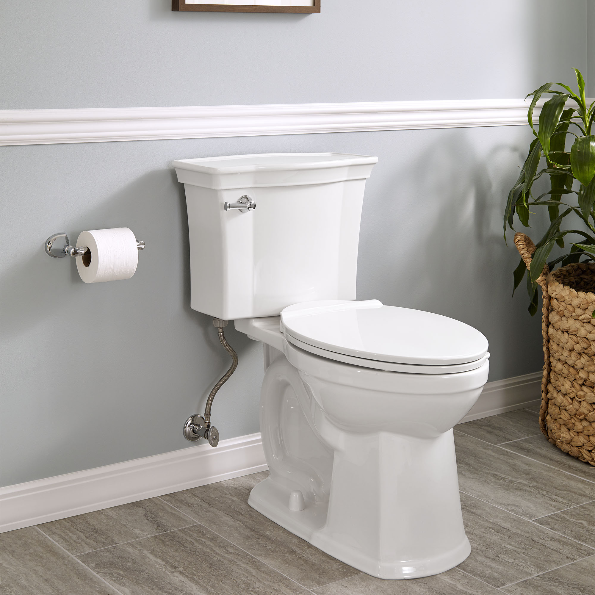 Estate VorMax Two-Piece 1.28 gpf/4.8 Lpf Chair Height Elongated Toilet less Seat