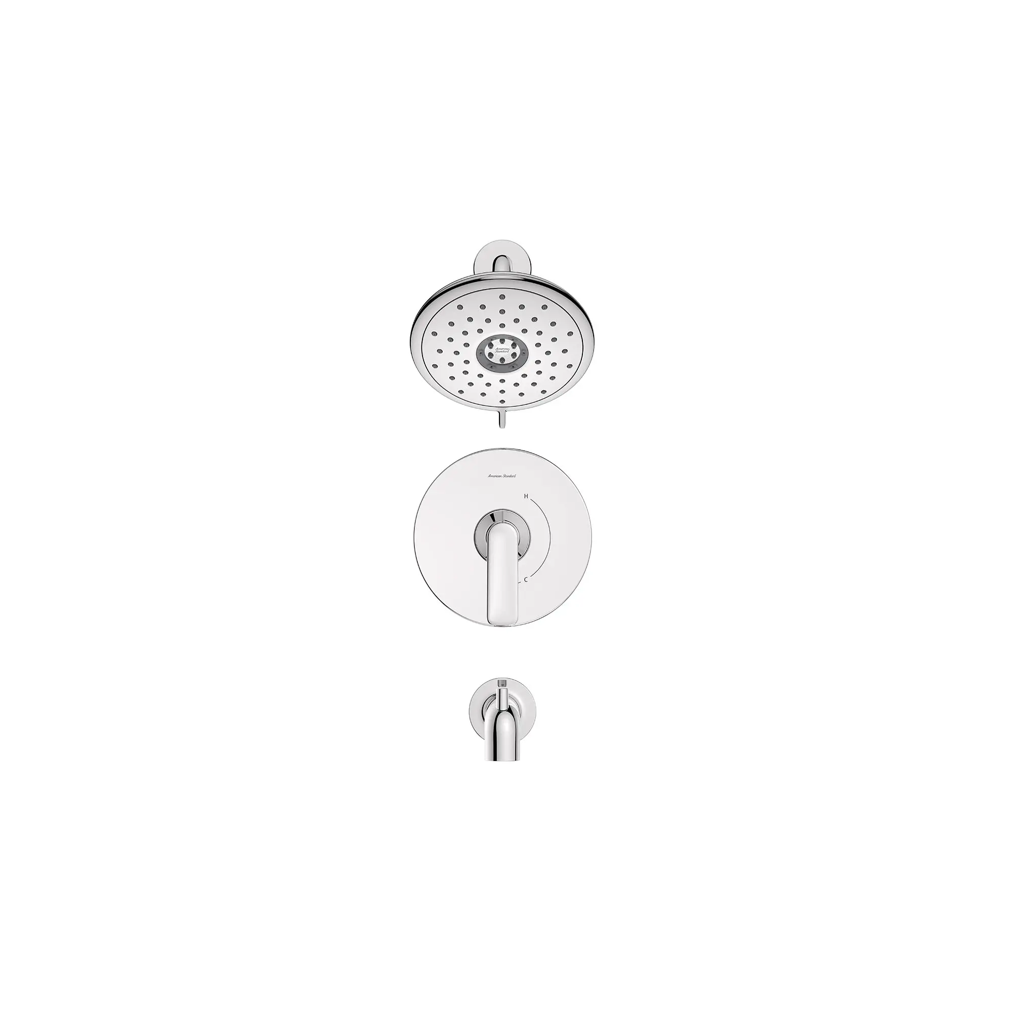 Aspirations 1.8 gpm/6.8 L/min Tub and Shower Trim Kit With Water-Saving Showerhead and Double Ceramic Pressure Balance Cartridge With Lever Handle