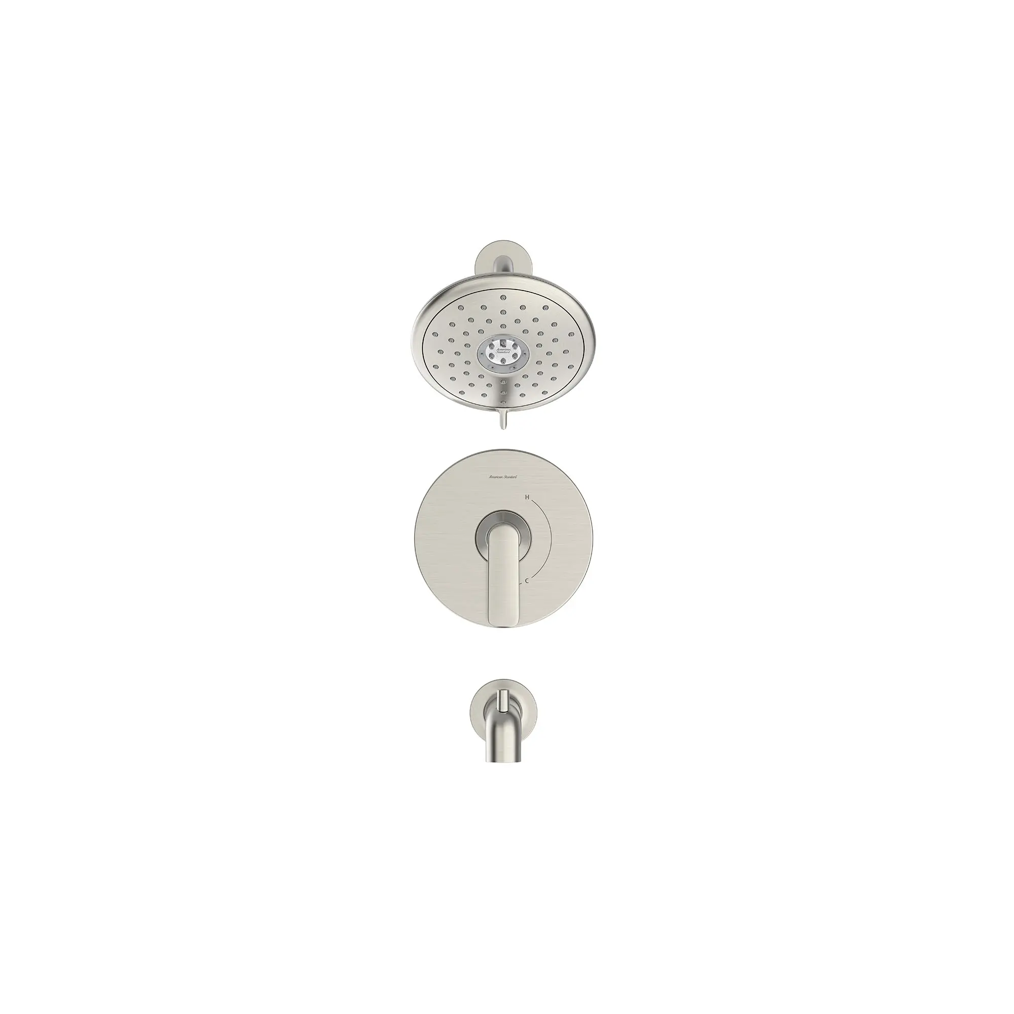 Aspirations 1.8 gpm/6.8 L/min Tub and Shower Trim Kit With Water-Saving Showerhead and Double Ceramic Pressure Balance Cartridge With Lever Handle