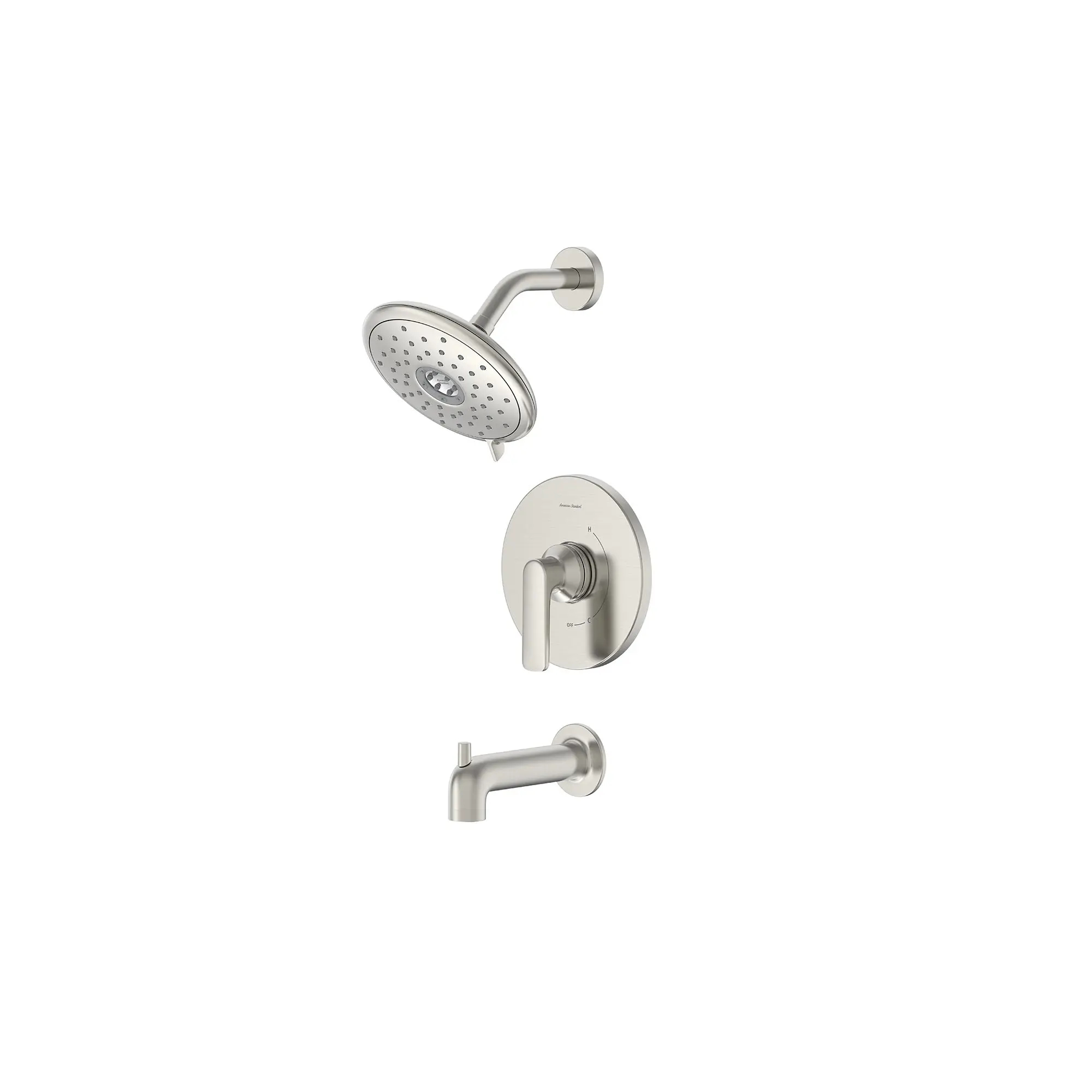 Aspirations 1.8 gpm/6.8 L/min Tub and Shower Trim Kit With Water-Saving Showerhead and Double Ceramic Pressure Balance Cartridge With Lever Handle