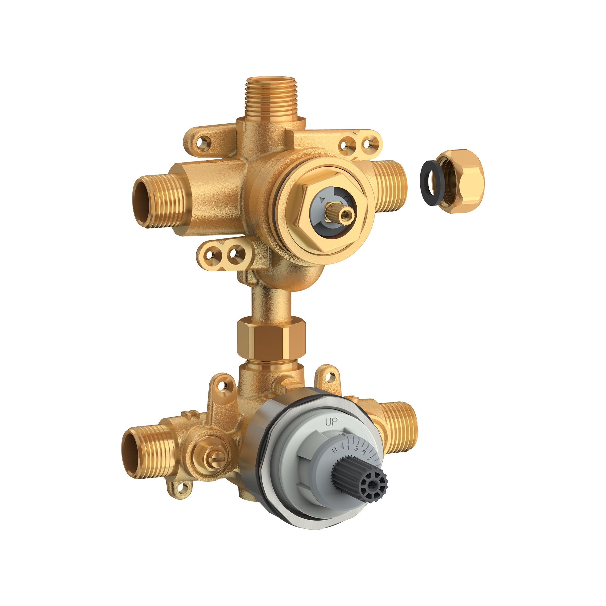 Pressure Balance Valve Rough-In with Integrated Diverter
