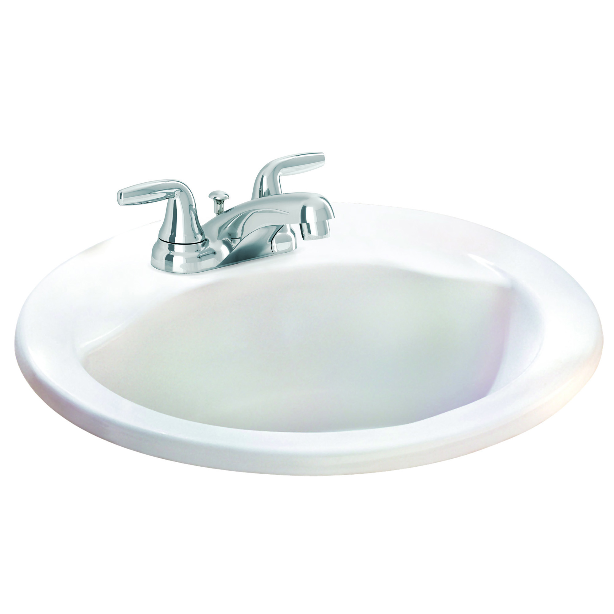 Ravenna Oval Drop-In Bathroom Sink, 4-Inch Centreset Holes