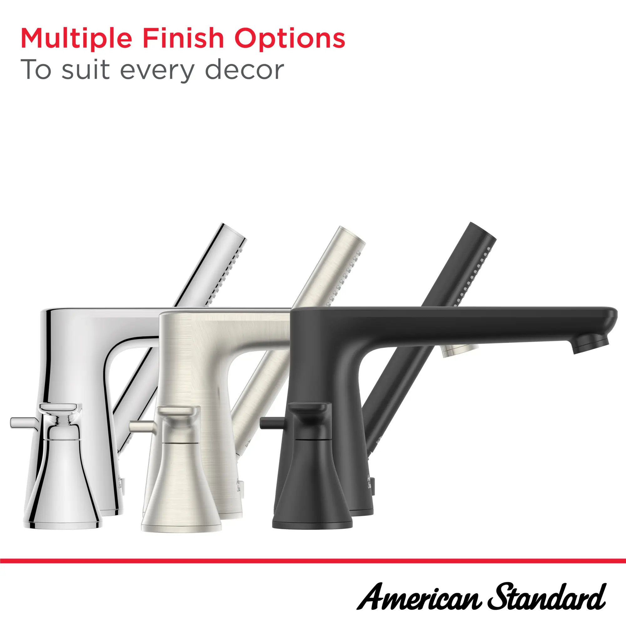 Aspirations 4-Hole 2-Handle Deck Mount Roman Tub Faucet  With Lever Handles and Personal Shower