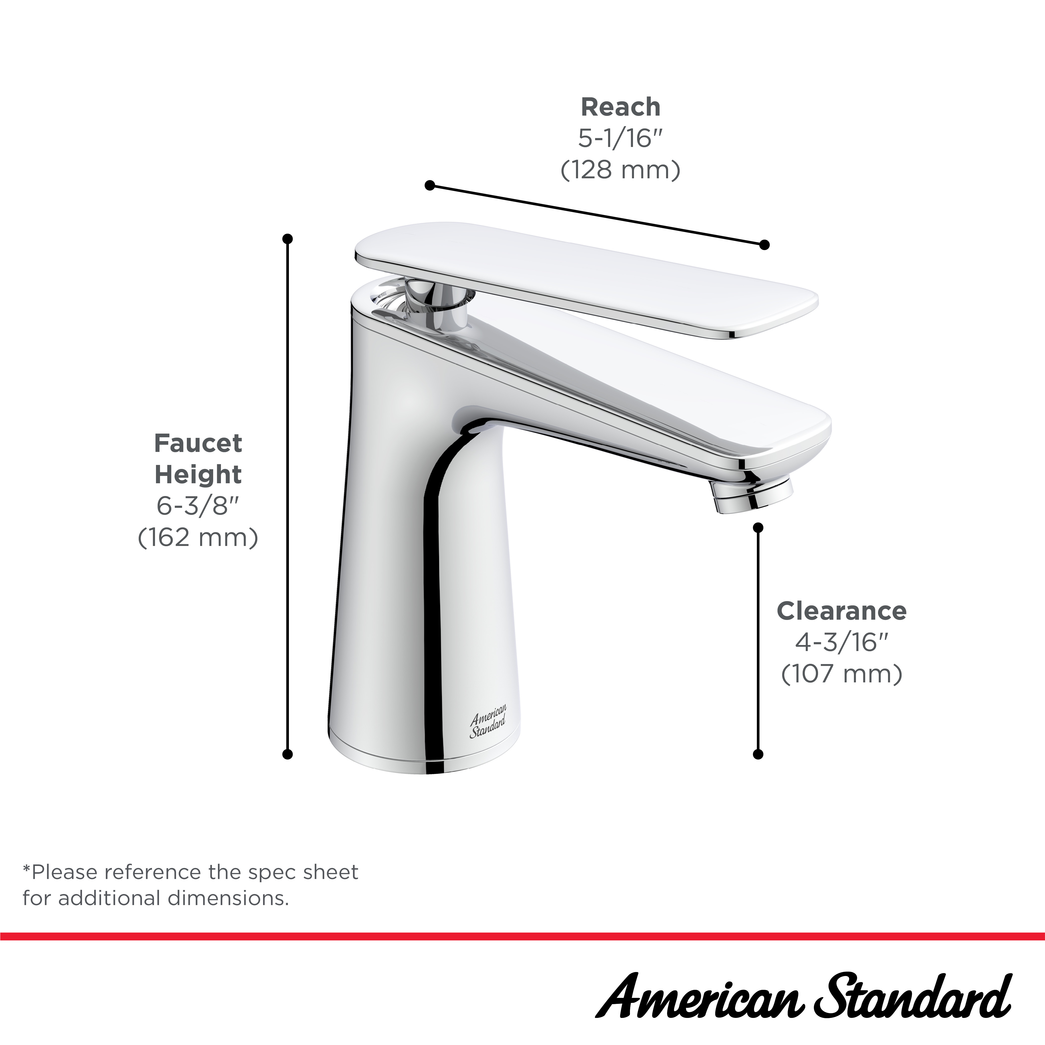 Aspirations™ Single-Handle Bathroom Faucet 1.2 gpm/4.5 L/min With Lever Handle Less Drain