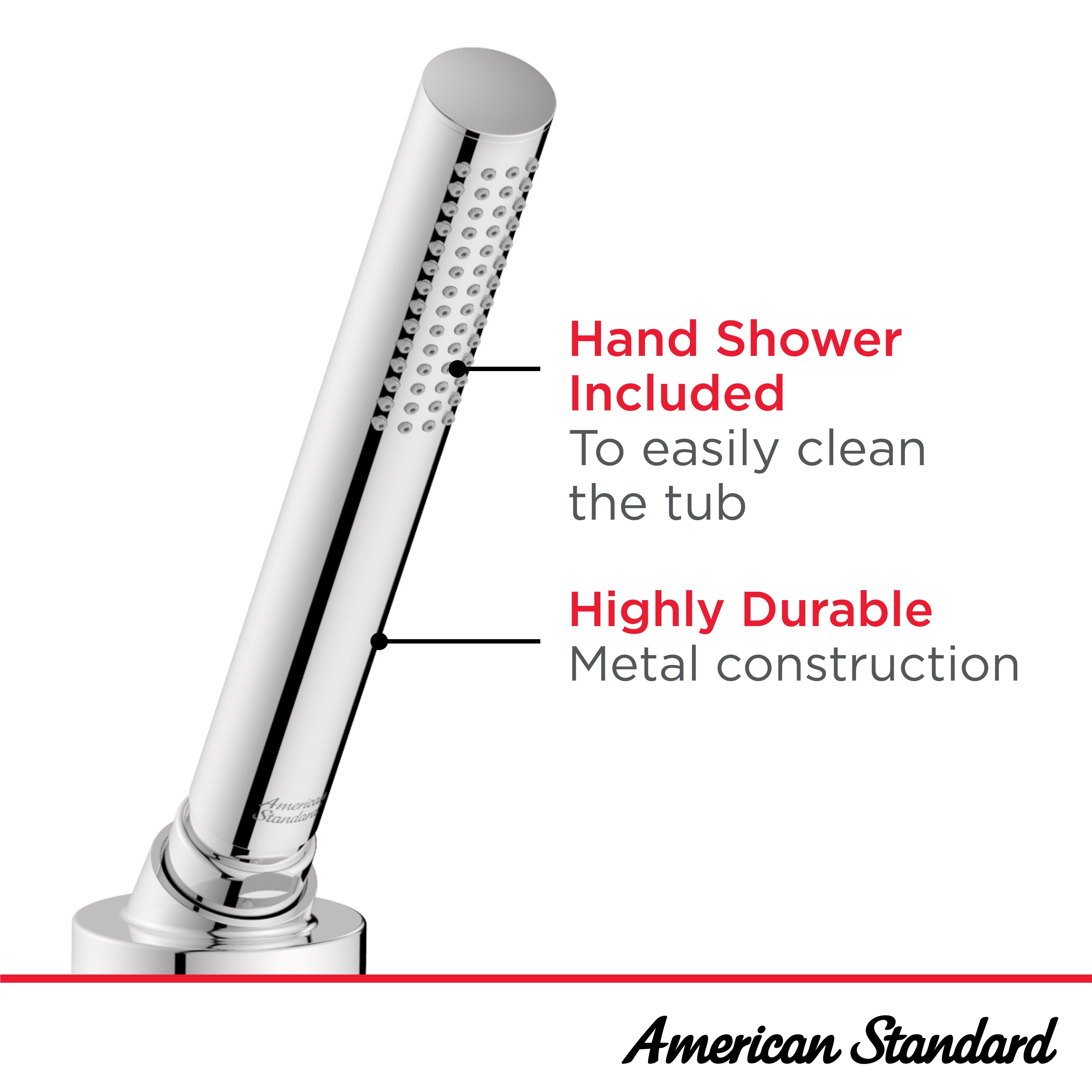 Aspirations™ 4-Hole 2-Handle Deck Mount Roman Tub Faucet  With Lever Handles and Personal Shower