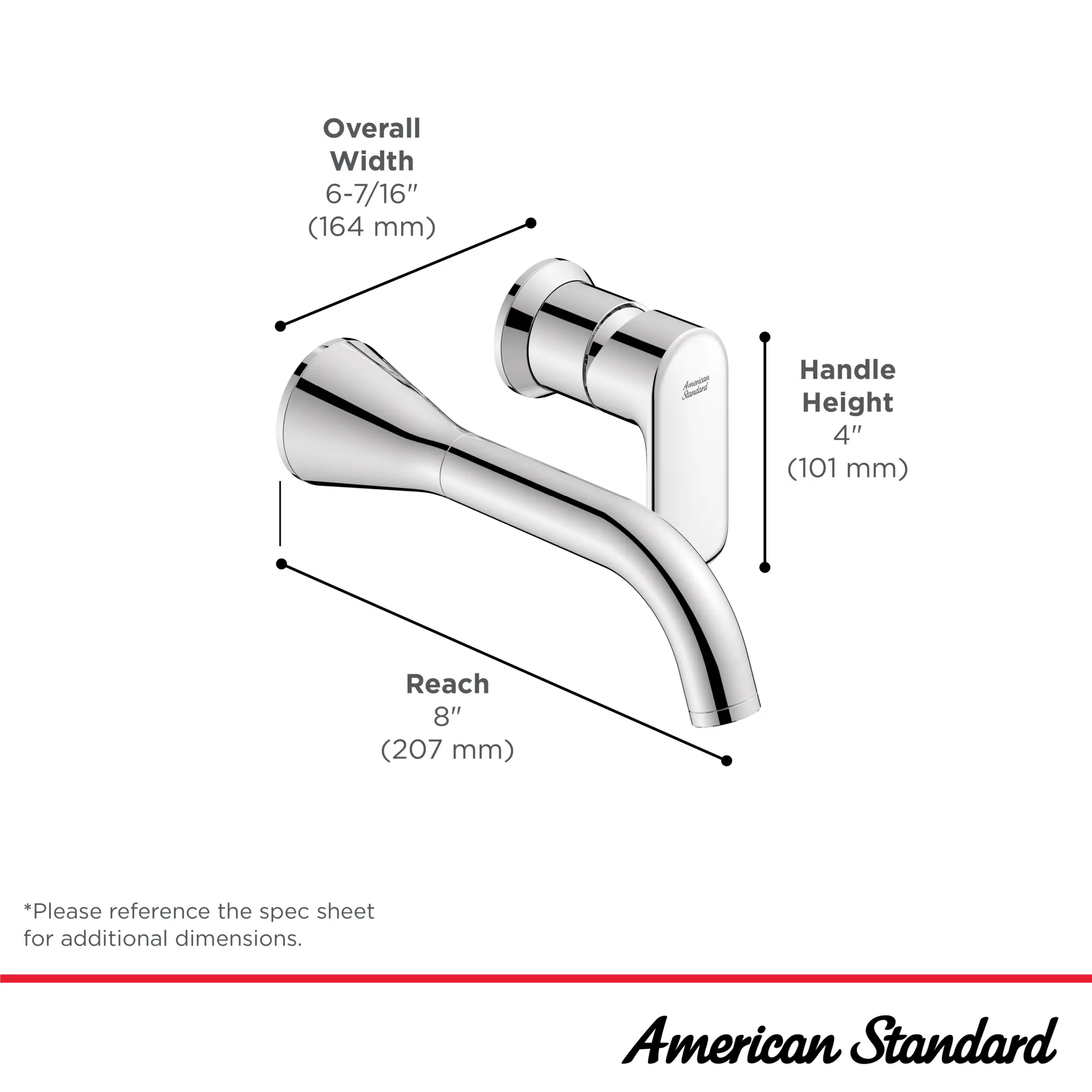 Aspirations Single Handle Wall-Mount Faucet 1.2 gpm/4.5 L/min With Lever Handle