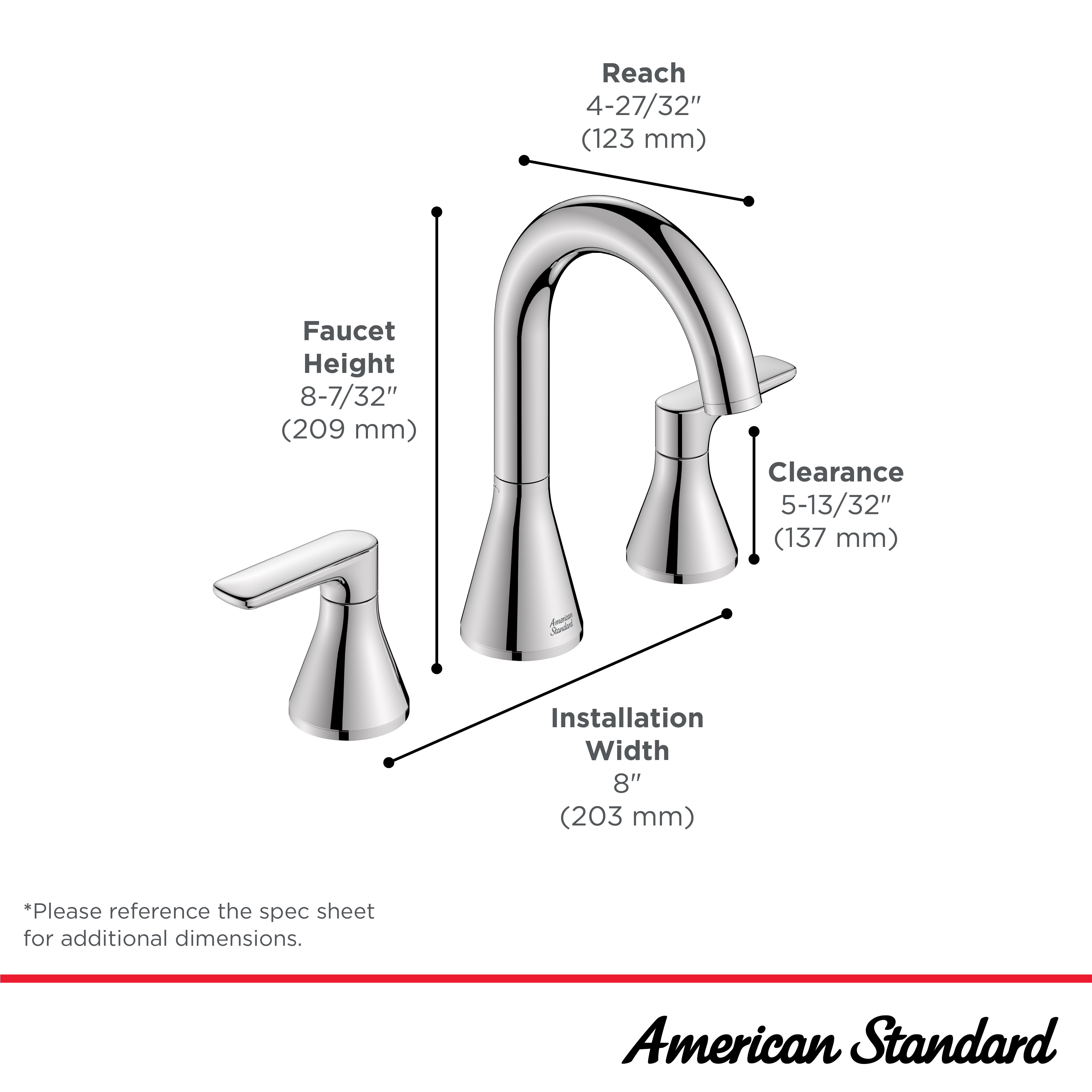 Aspirations® 8-Inch Widespread 2-Handle Bathroom Faucet 1.2gpm/4.5 