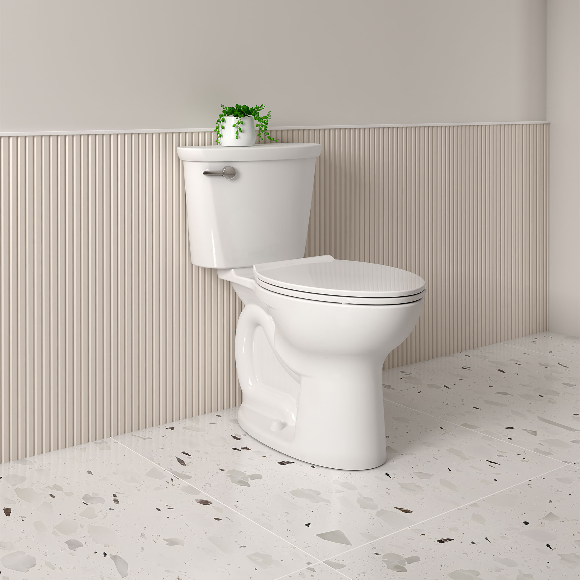 Cadet® PRO Two-Piece 1.6 gpf/6.0 Lpf Compact Chair Height Elongated Toilet Less Seat