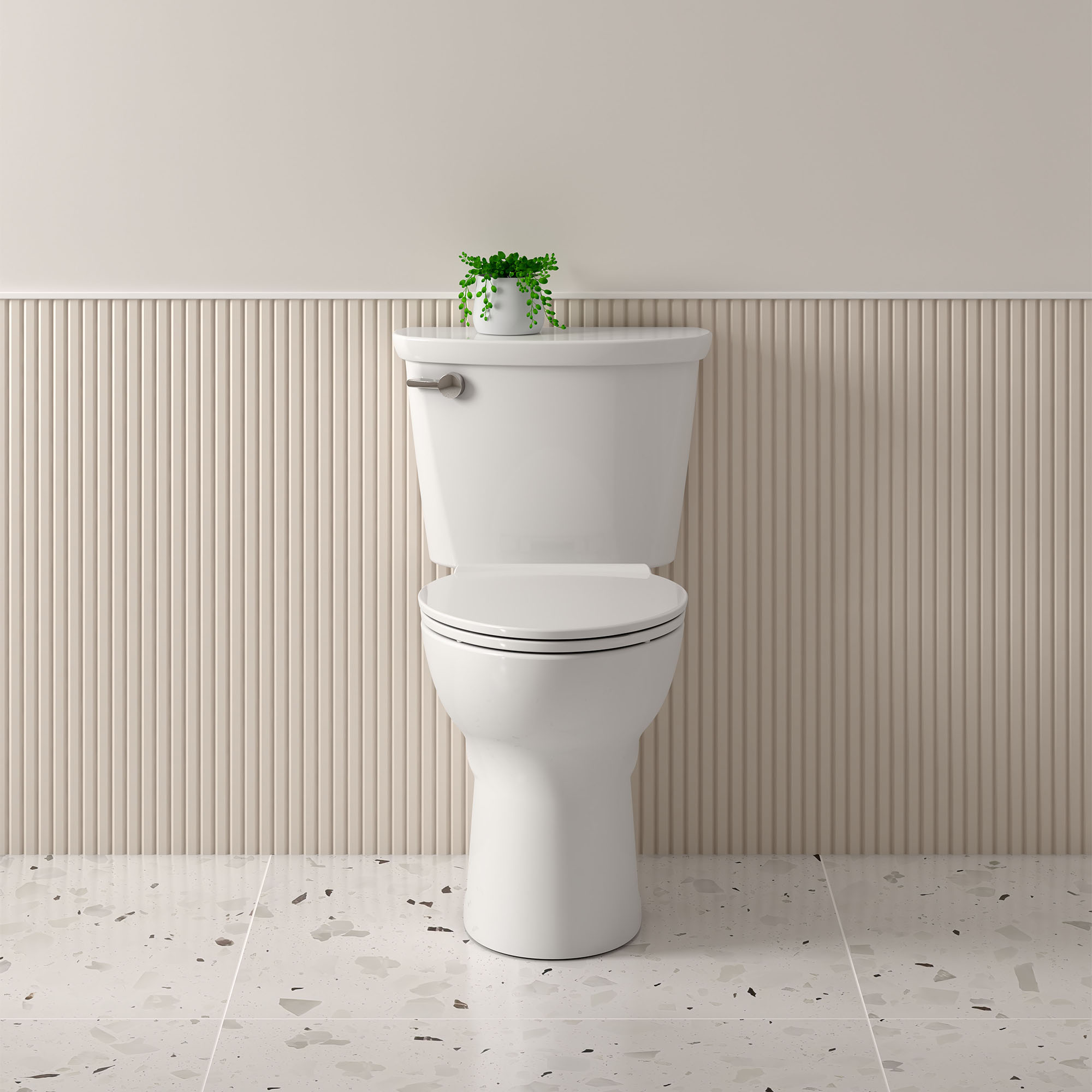 Cadet® PRO Two-Piece 1.6 gpf/6.0 Lpf Compact Chair Height Elongated Toilet Less Seat