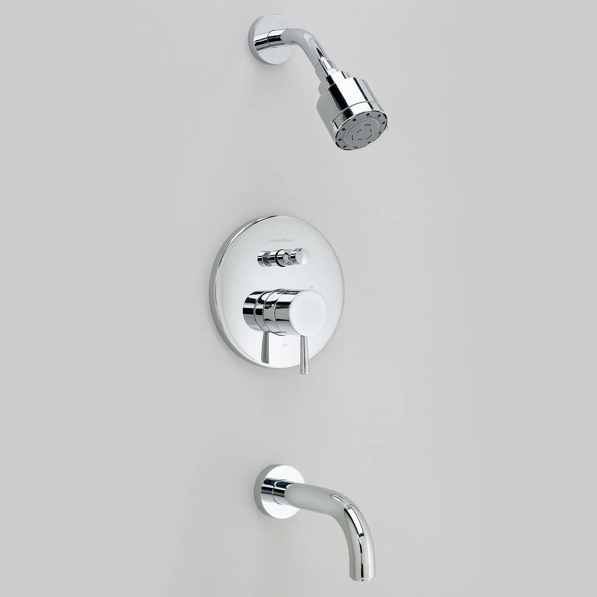 Serin® 2.5 gpm/9.5 L/min baignoire and Garniture de douche avec pomme de douche pluie, Pommeau de douche à 3 fonctions, cartouche à double équilibre de pression en céramique avec poignée à levier