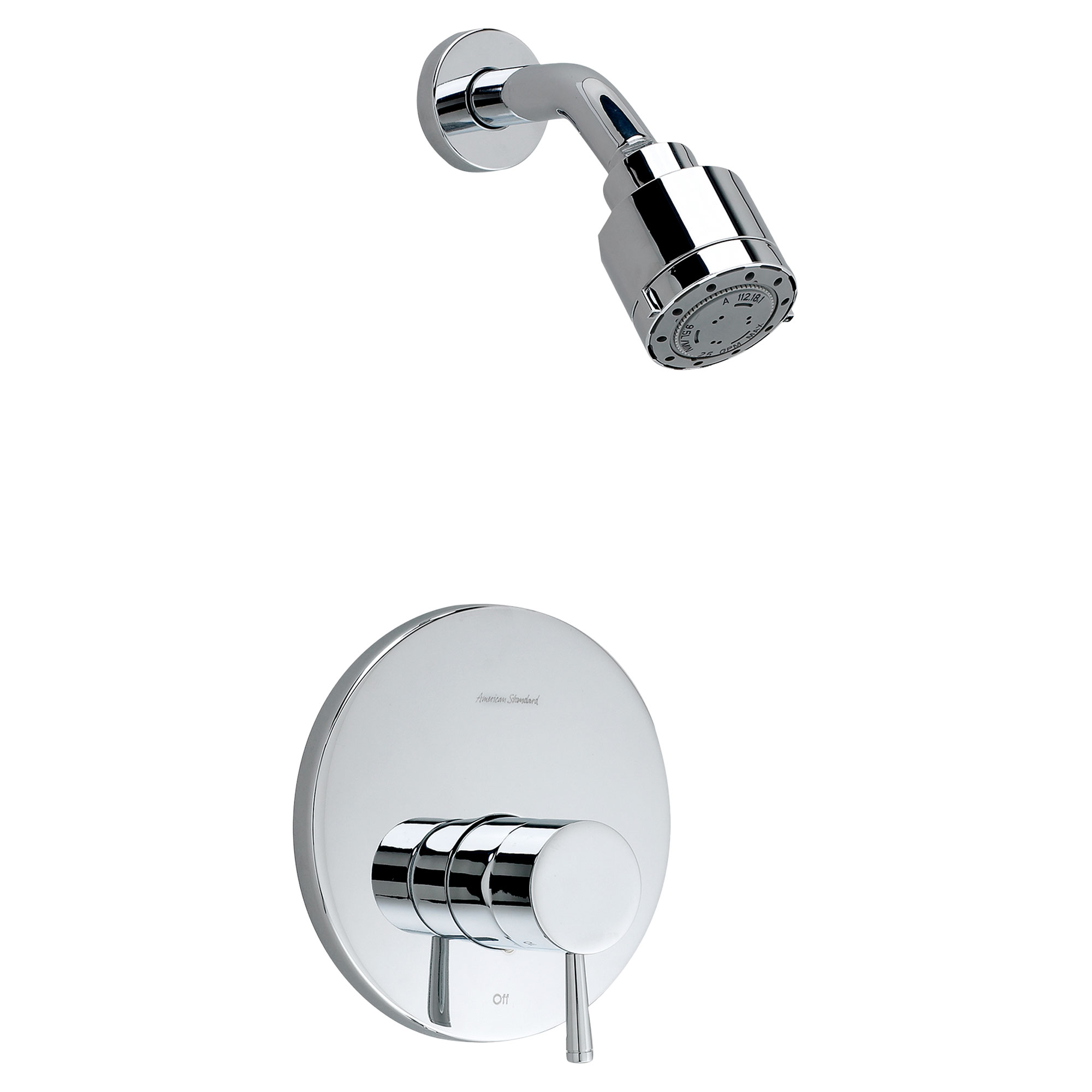 Serin™ 2.5 gpm/9.5 L/min Shower Trim Kit With 3-Function Shower Head, Double Ceramic Pressure Balance Cartridge With Lever Handle