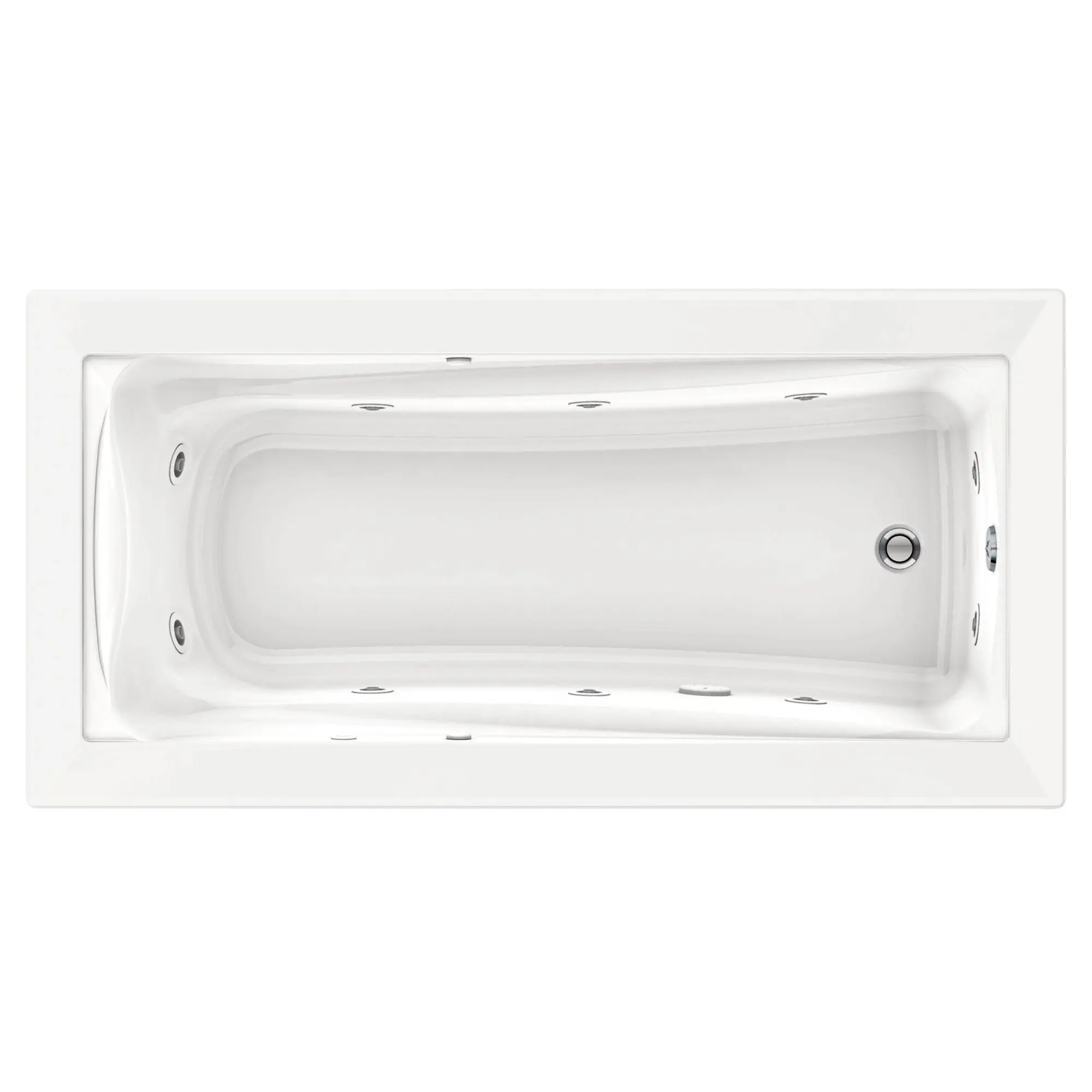 Green Tea 60 in. x 36 in. Reversible Drain EcoSilent EverClean Whirlpool Tub in White