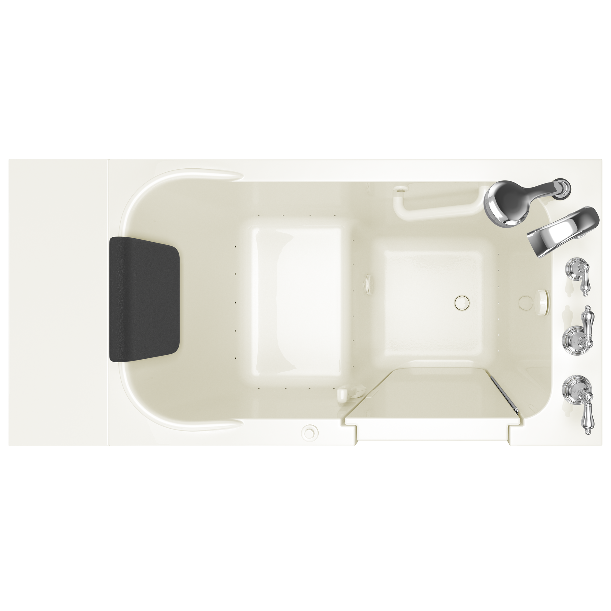 Gelcoat Premium Series 28 x 48-Inch Walk-in Tub With Air Spa System - Right-Hand Drain With Faucet