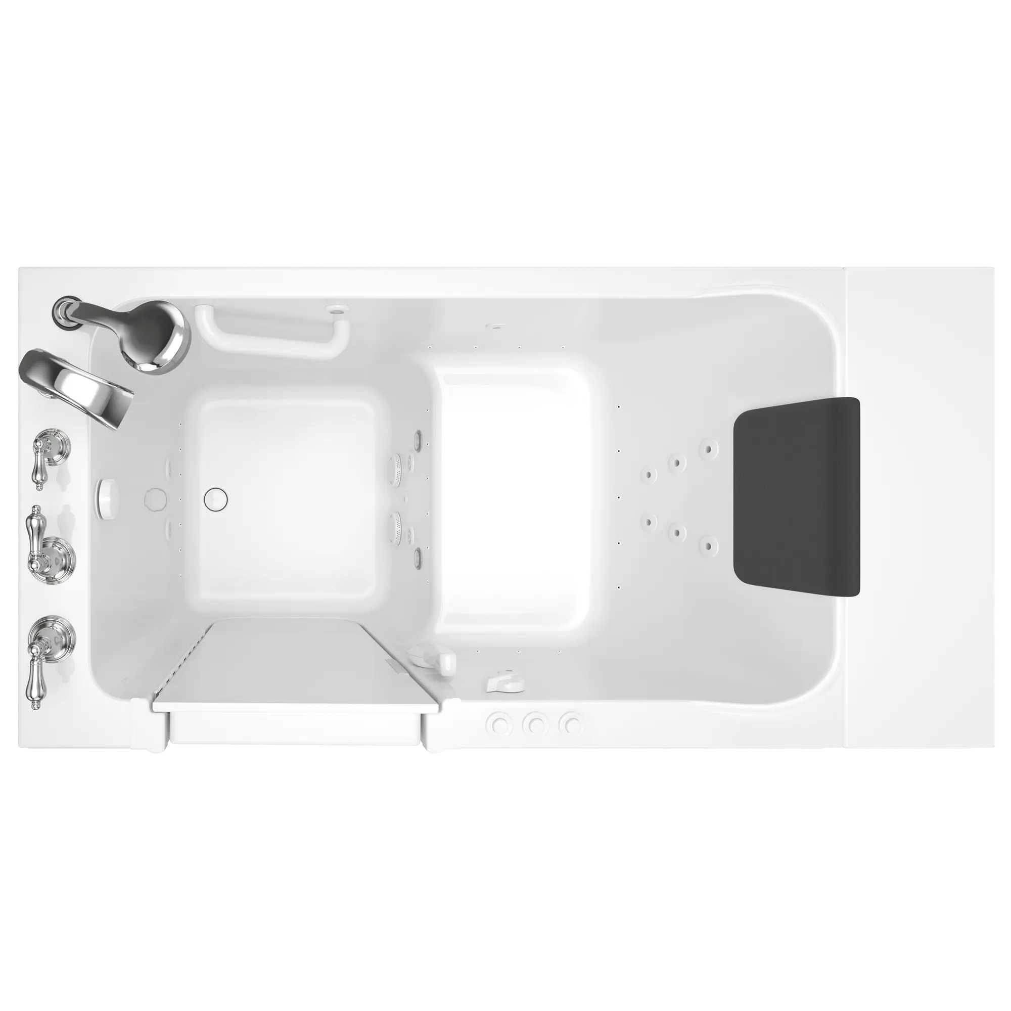 Acrylic Luxury 51 in. Walk-In Air Bath Bathtub in White