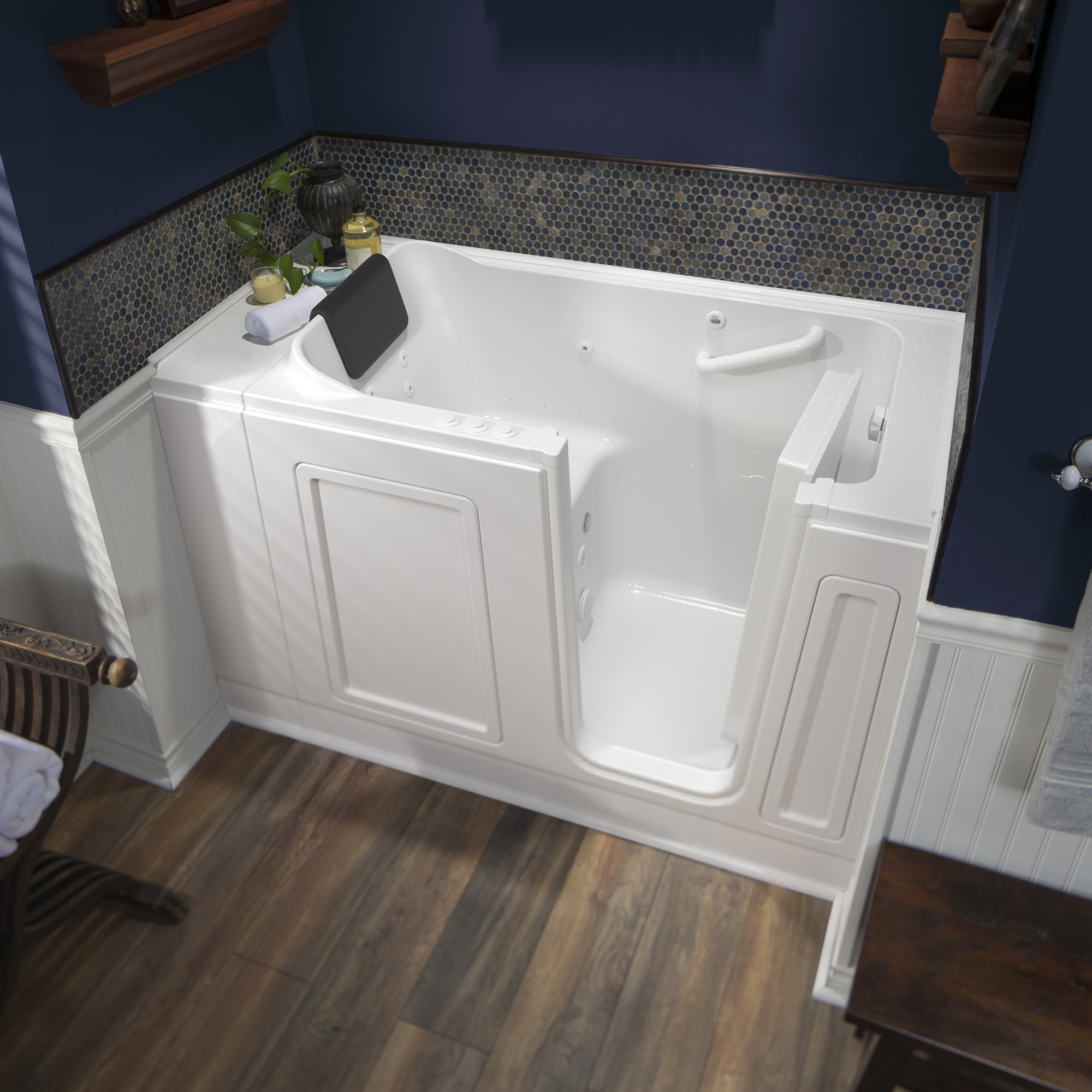 Acrylic Luxury Series 30 x 51 -Inch Walk-in Tub With Combination Air Spa and Whirlpool Systems - Right-Hand Drain