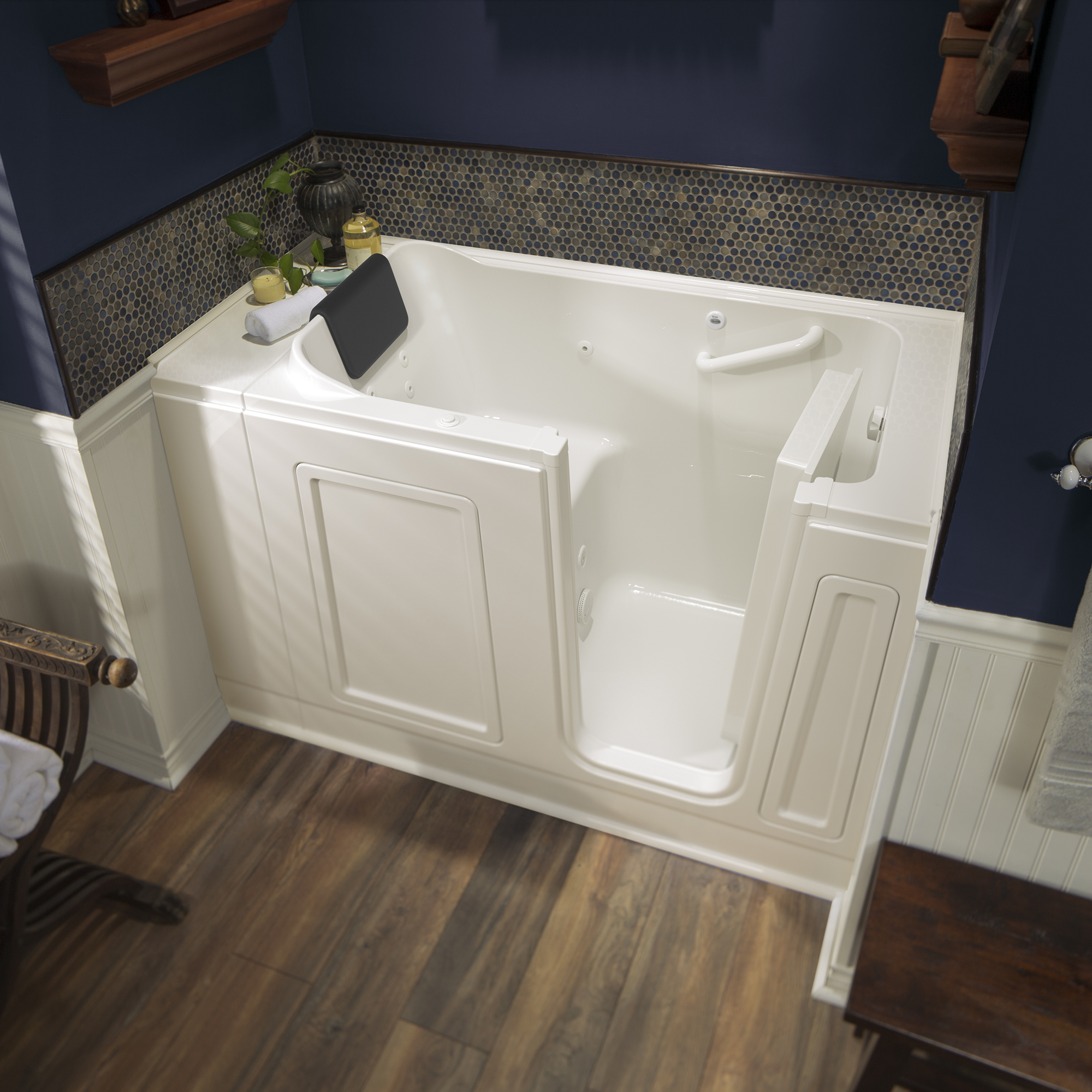Acrylic Luxury Series 30 x 51 -Inch Walk-in Tub With Whirlpool System - Right-Hand Drain