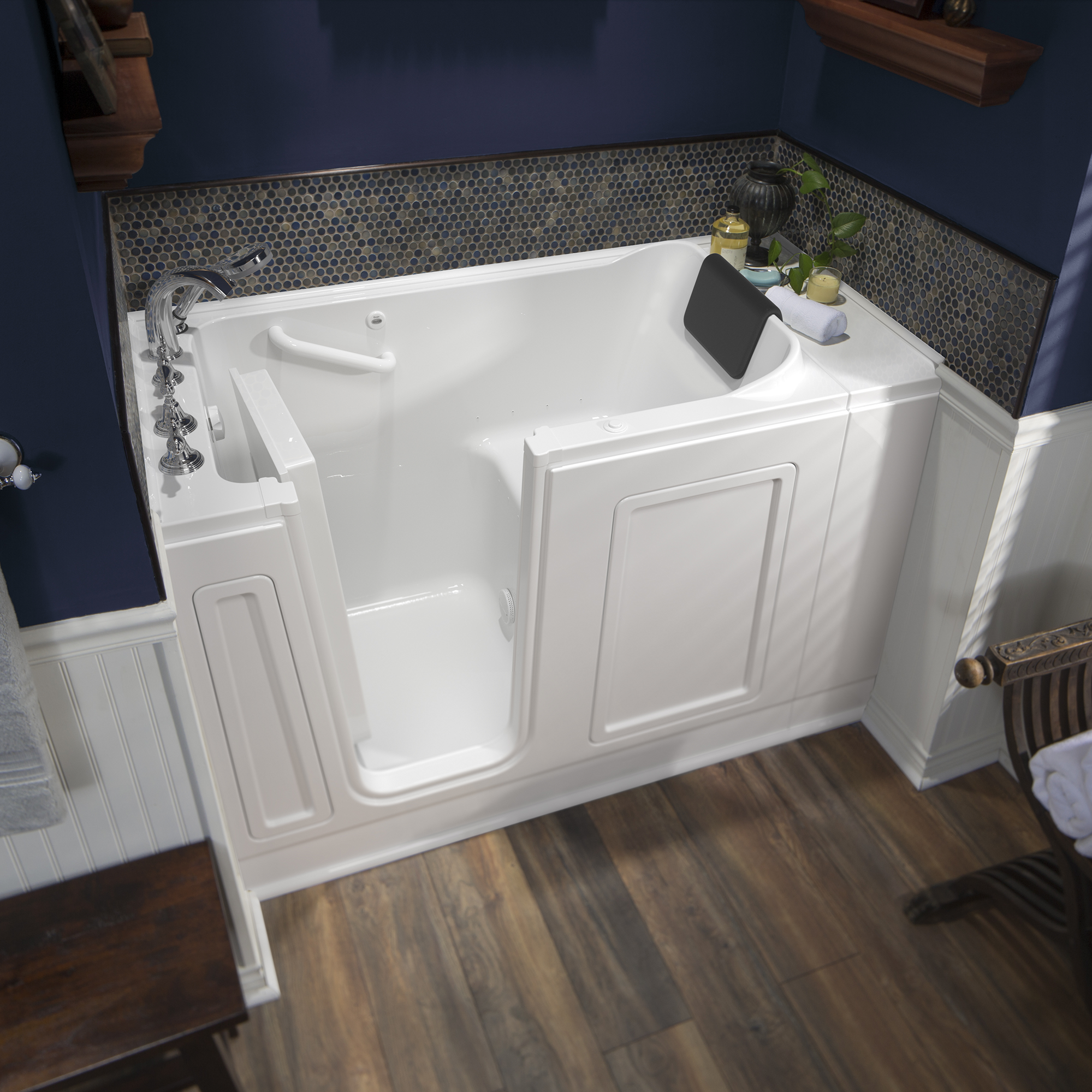 Acrylic Luxury Series 30 x 51 -Inch Walk-in Tub With Air Spa System - Left-Hand Drain With Faucet