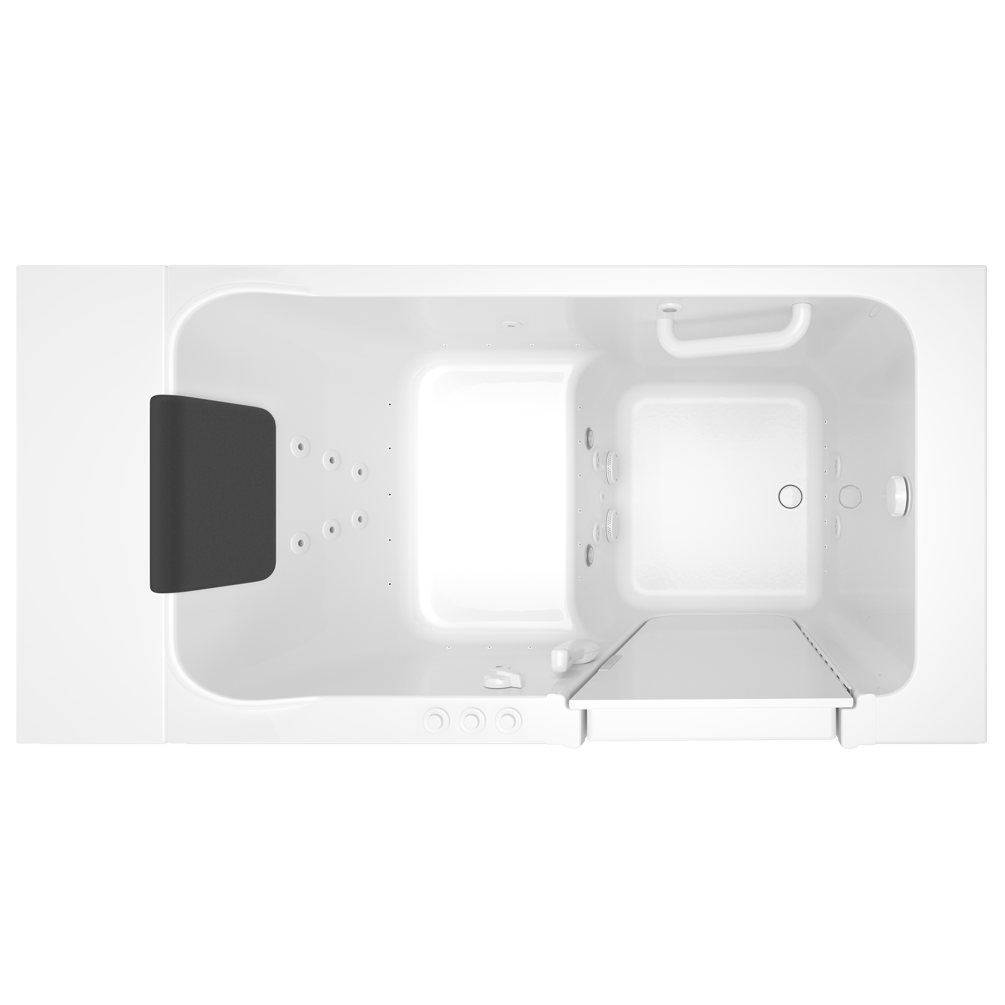 Acrylic Luxury Series 30 x 51 -Inch Walk-in Tub With Combination Air Spa and Whirlpool Systems - Right-Hand Drain