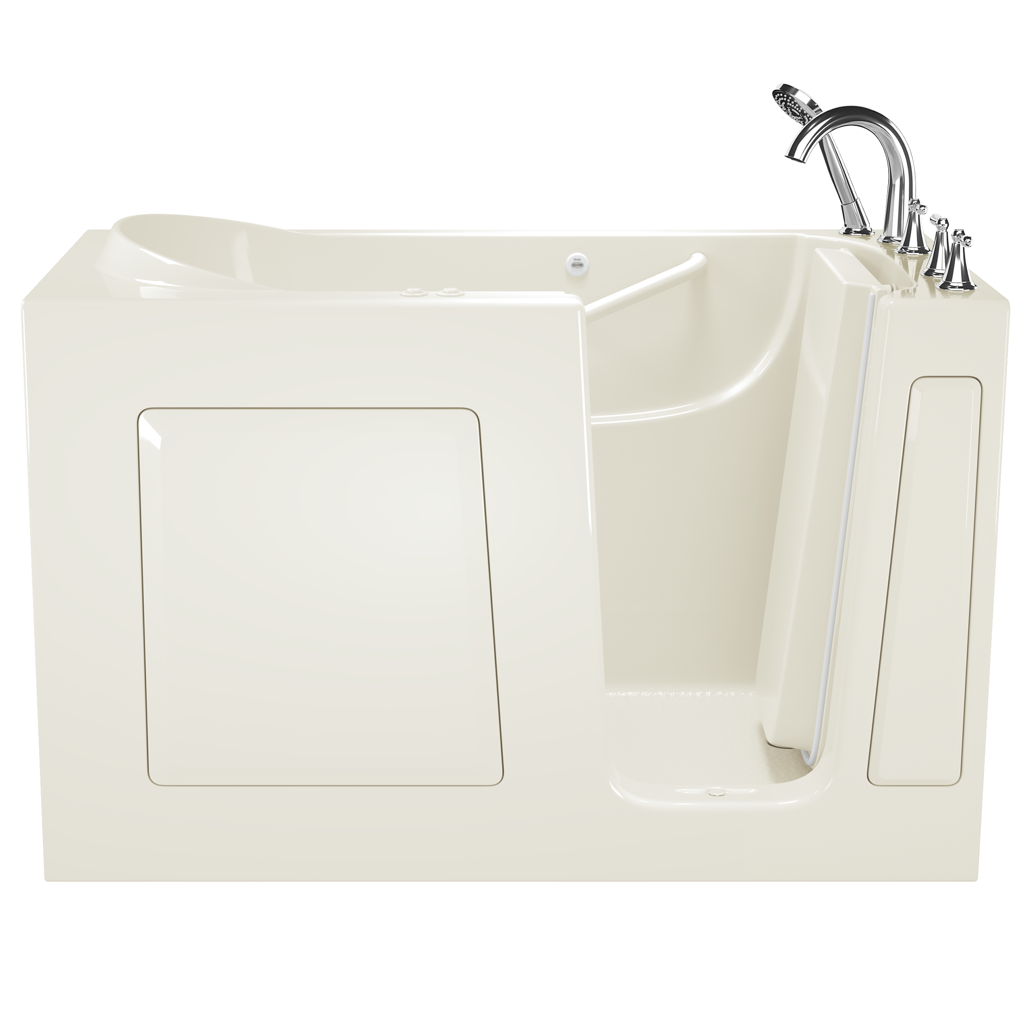 Gelcoat Value Series 30 x 60 -Inch Walk-in Tub With Combination Air Spa and Whirlpool Systems - Right-Hand Drain With Faucet