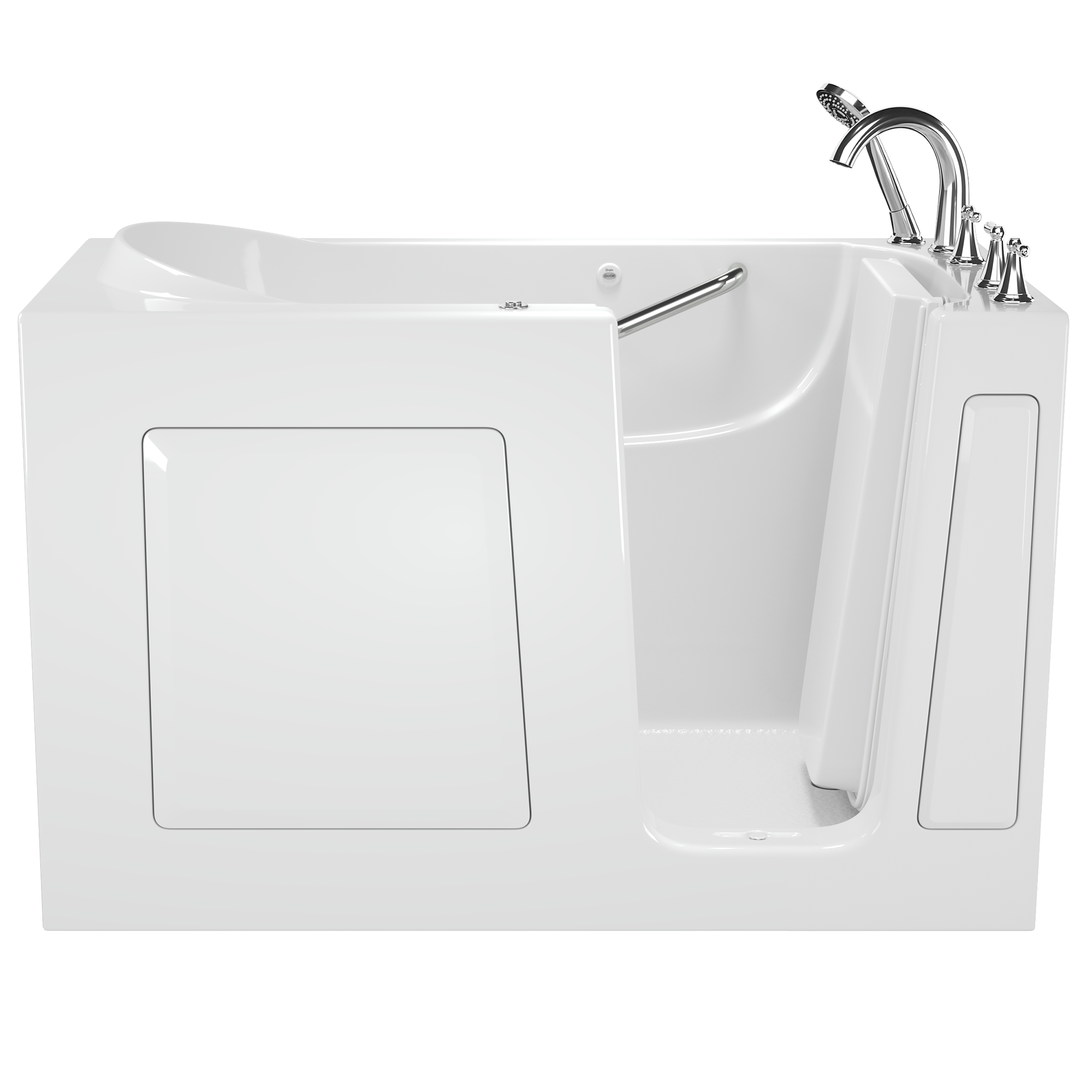 Gelcoat Value Series 60x30-Inch Walk-In Bathtub with Whirlpool Massage System - Right Hand Door and Drain