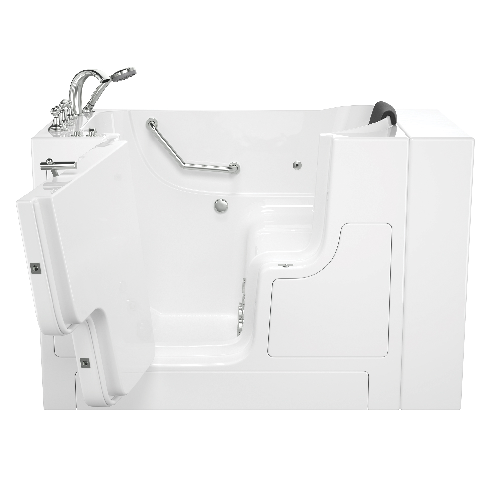Gelcoat Premium Series 30 x 52 -Inch Walk-in Tub With Whirlpool System - Left-Hand Drain With Faucet