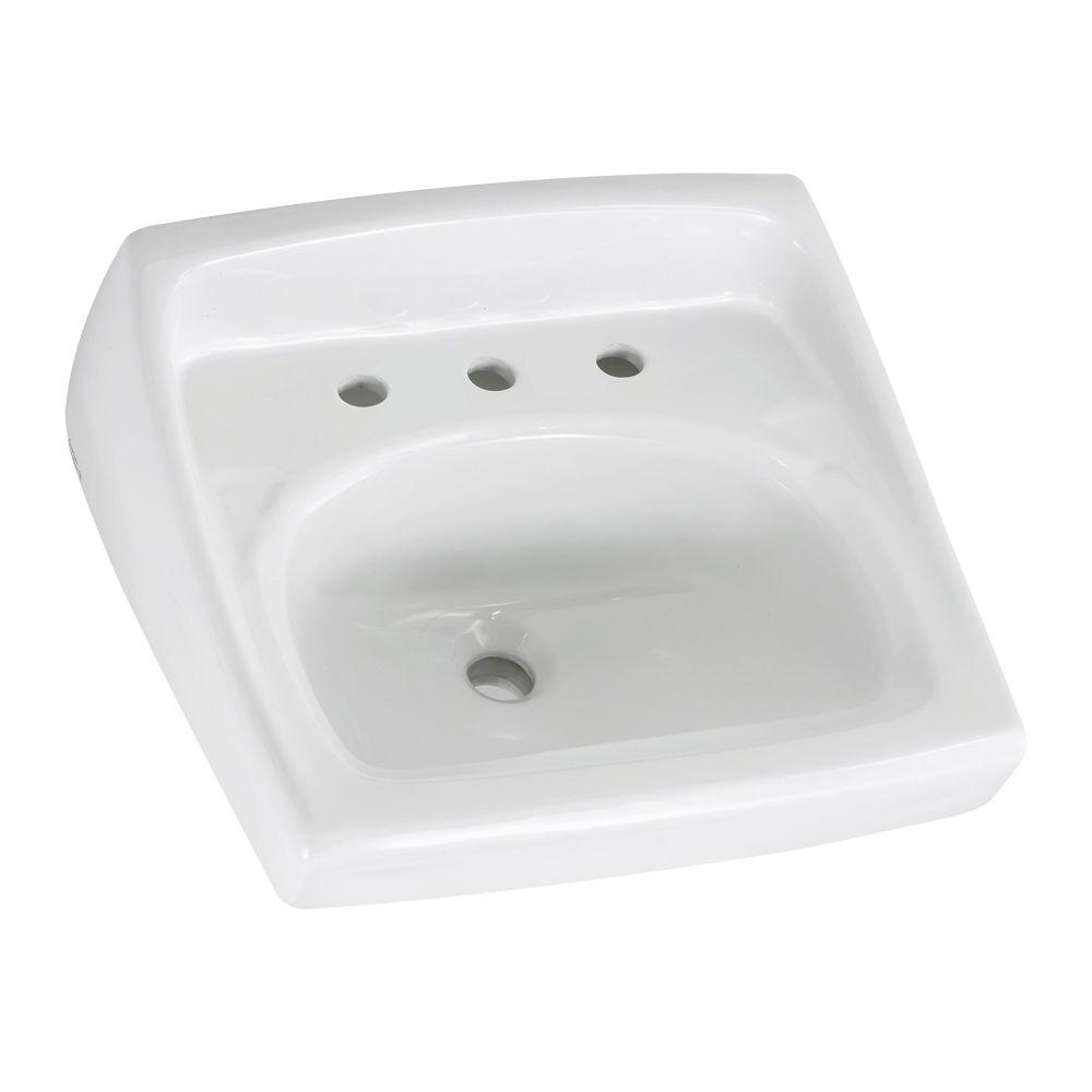 Lucerne Wall-Hung Sink Less Overflow With 8-Inch Widespread