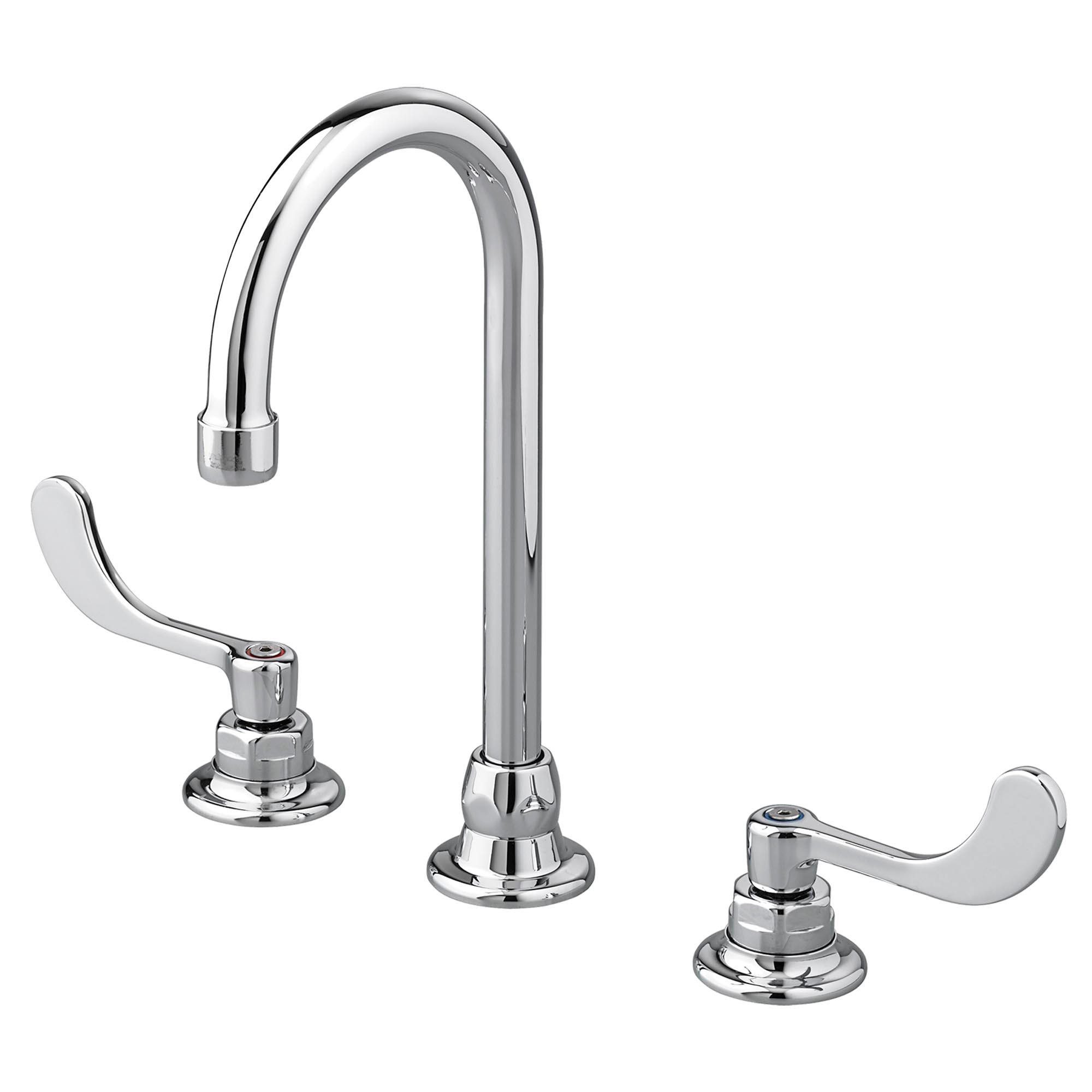 Monterrey™ 8-Inch Widespread Gooseneck Faucet With Wrist Blade Handles 1.5 gpm/5.7 Lpm With Limited Swivel
