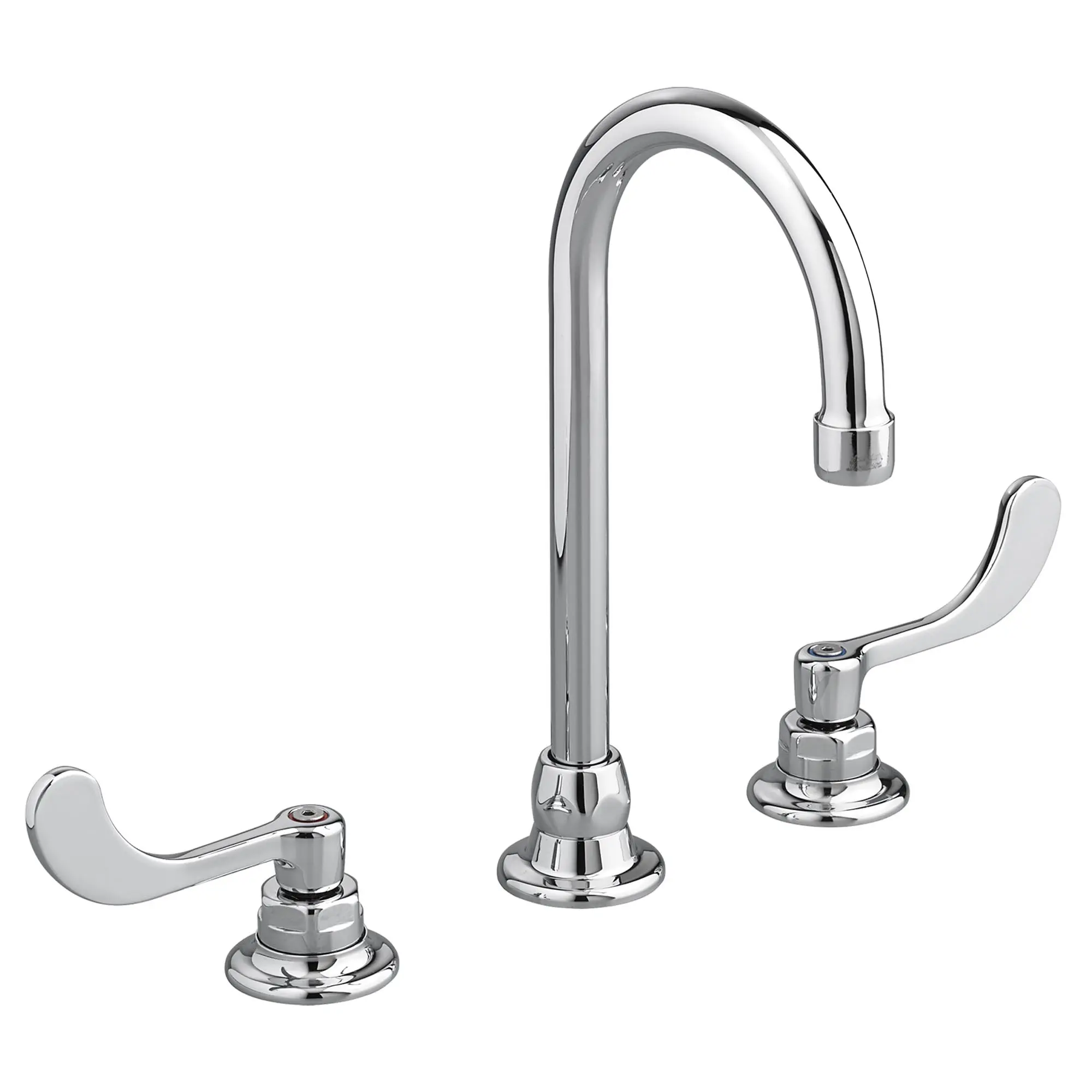 Monterrey® 8-Inch Widespread Gooseneck Faucet With Wrist Blade Handles 0.5 gpm/1.9 Lpm With Flexible Underbody