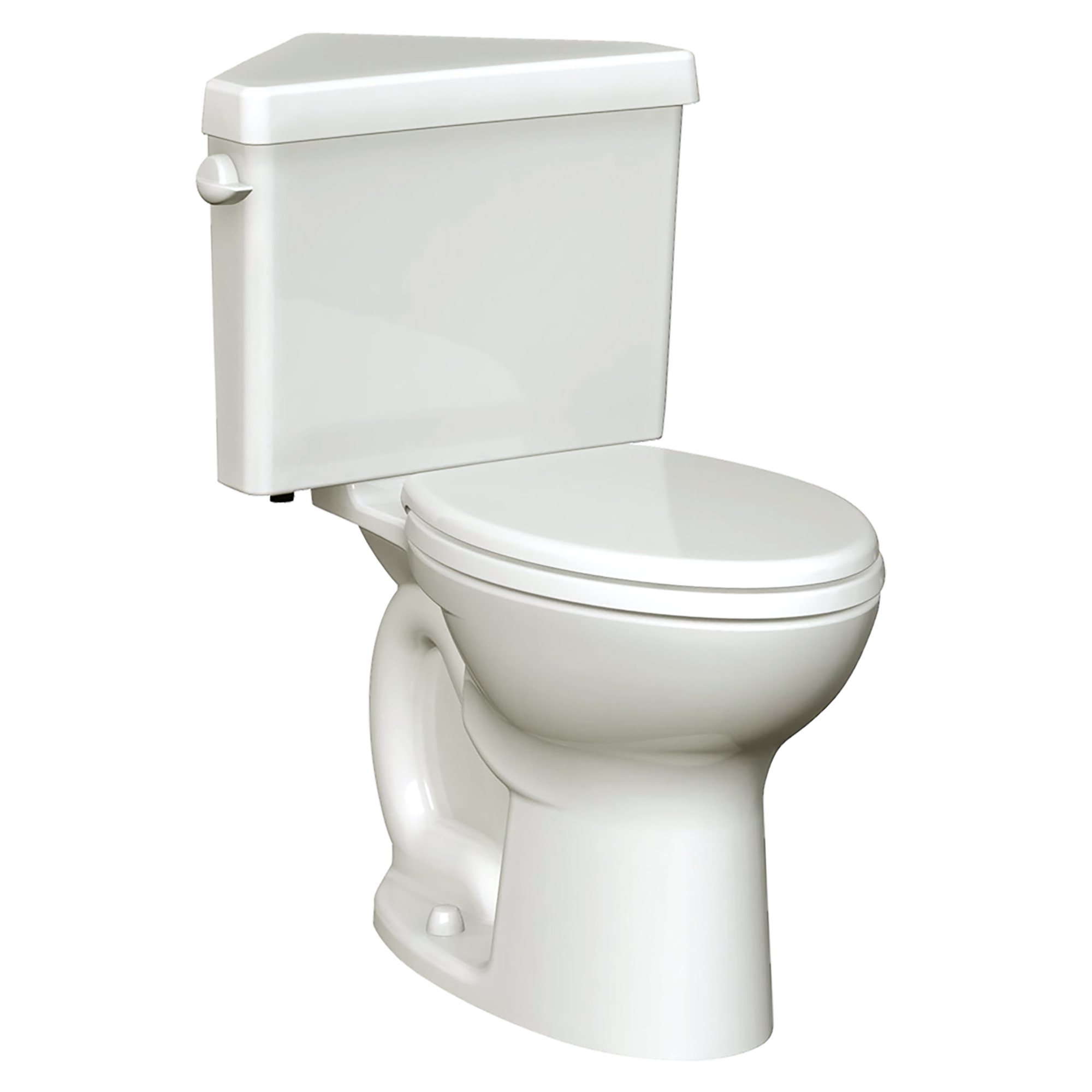 Toilette triangulaire Cadet PRO, 2 pièces, 1,28 gpc/4,8 lpc, à cuvette allongée à hauteur de chaise, sans siège