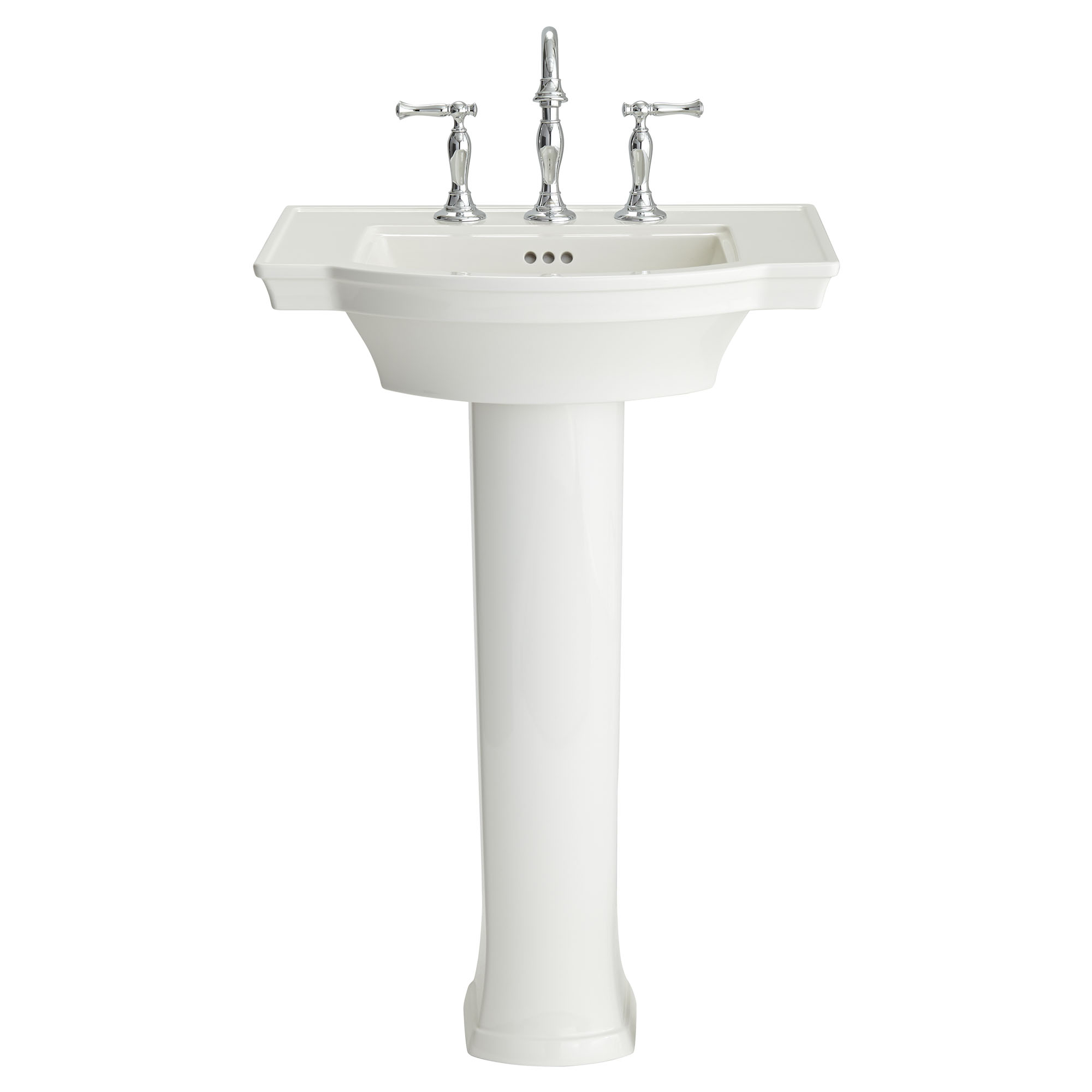 Estate - lavabo sur colonne, trous de robinet sur centres de 8 po (203 mm)