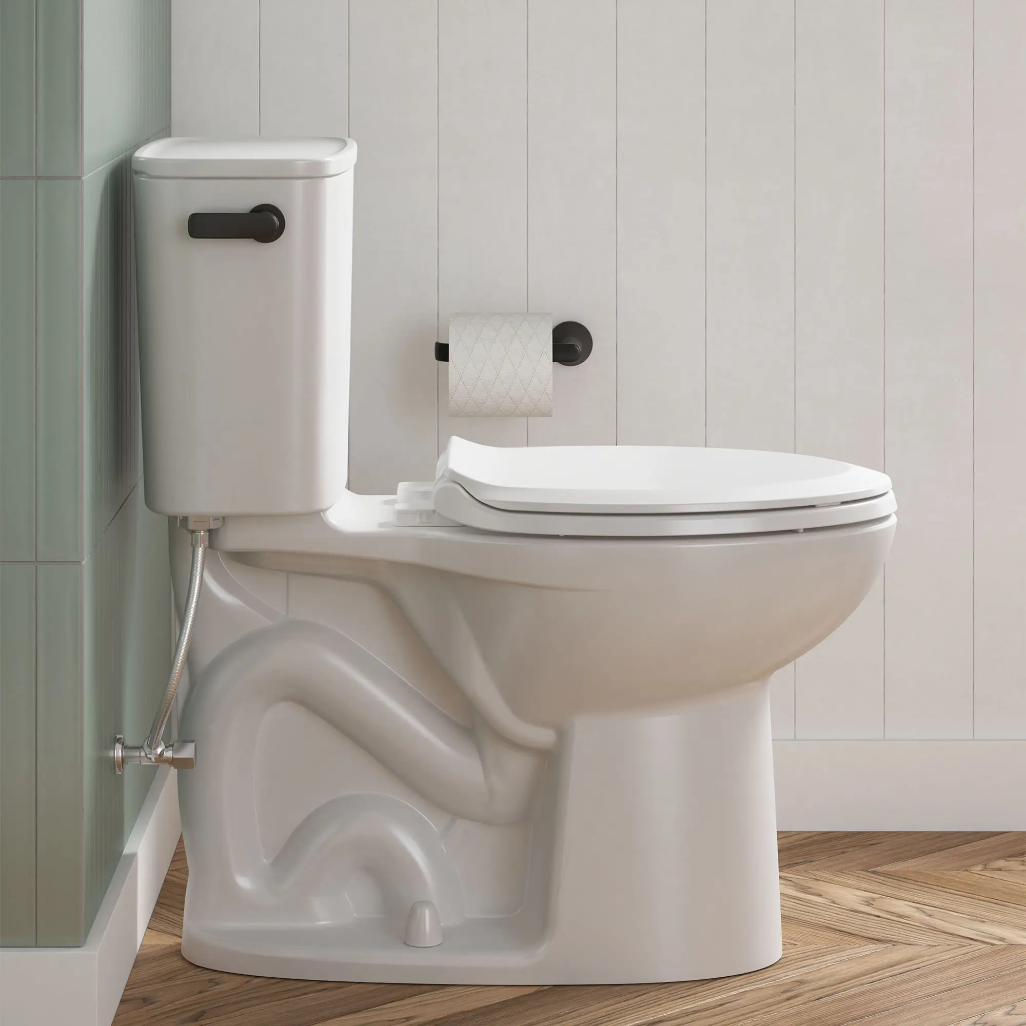 Aspirations EcoStrength Two-Piece 0.80 gpf/3.0 Lpf Chair Height Elongated Toilet Less Seat