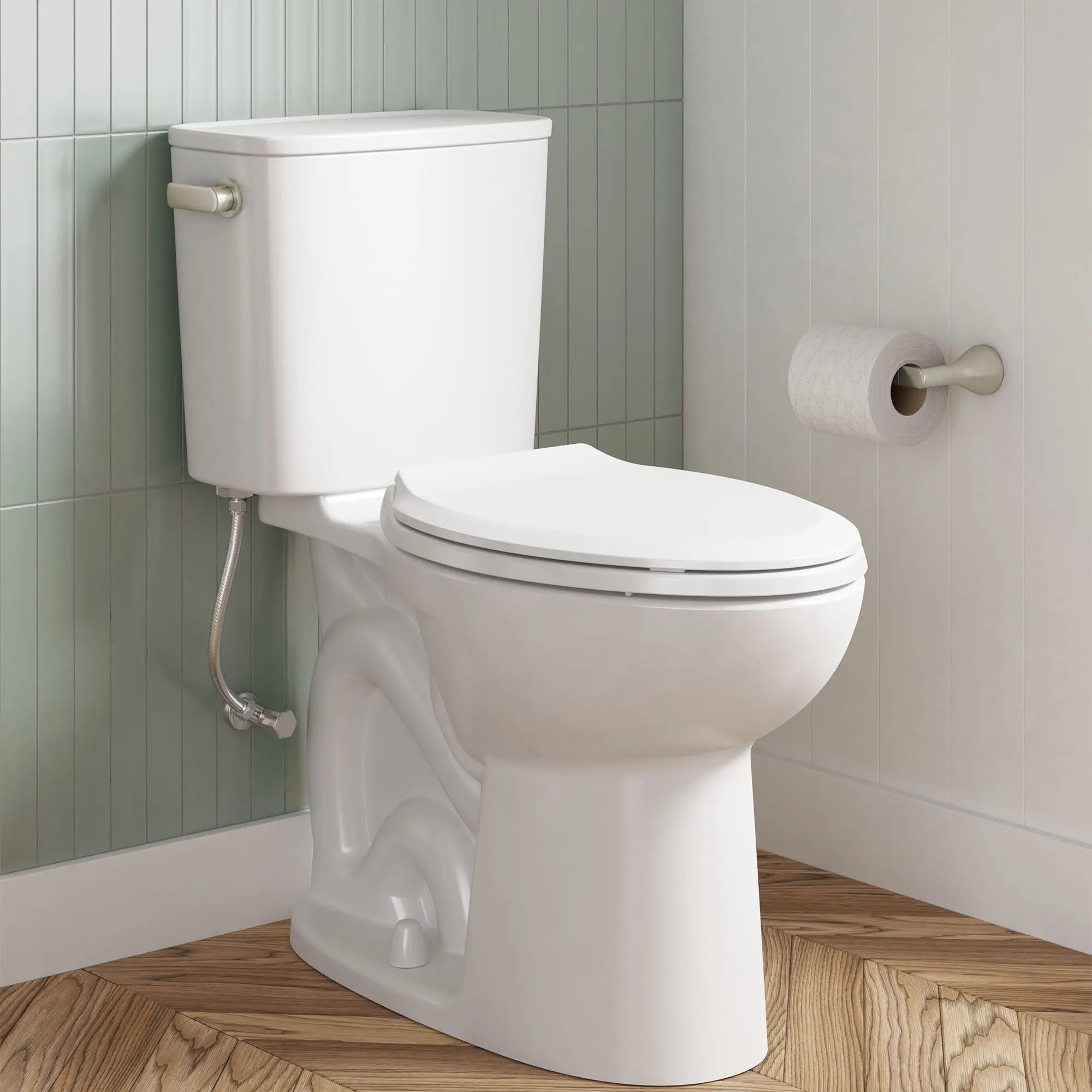 Aspirations EcoStrength Two-Piece 0.80 gpf/3.0 Lpf Chair Height Elongated Toilet Less Seat