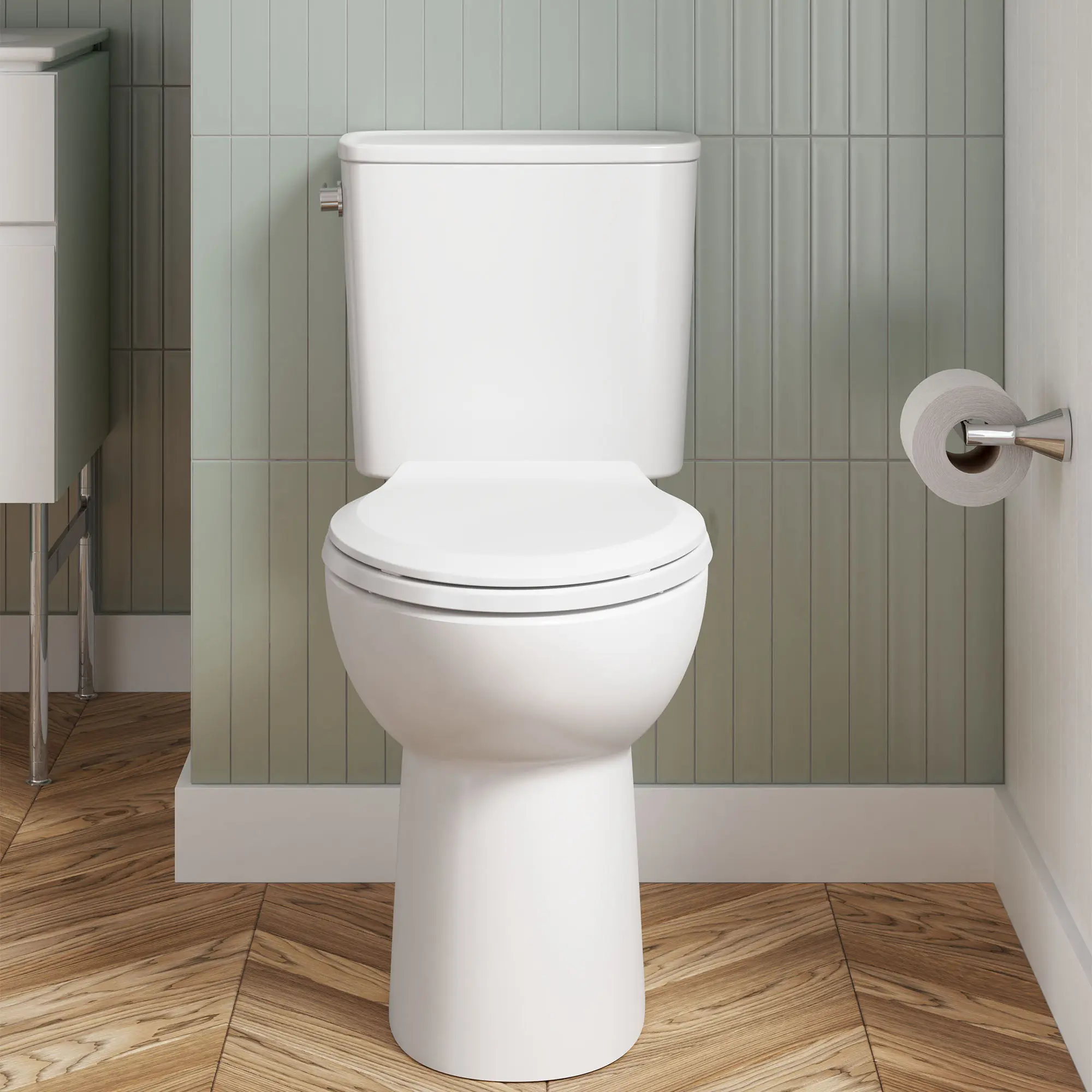 Aspirations EcoStrength Two-Piece 0.80 gpf/3.0 Lpf Chair Height Elongated Toilet Less Seat