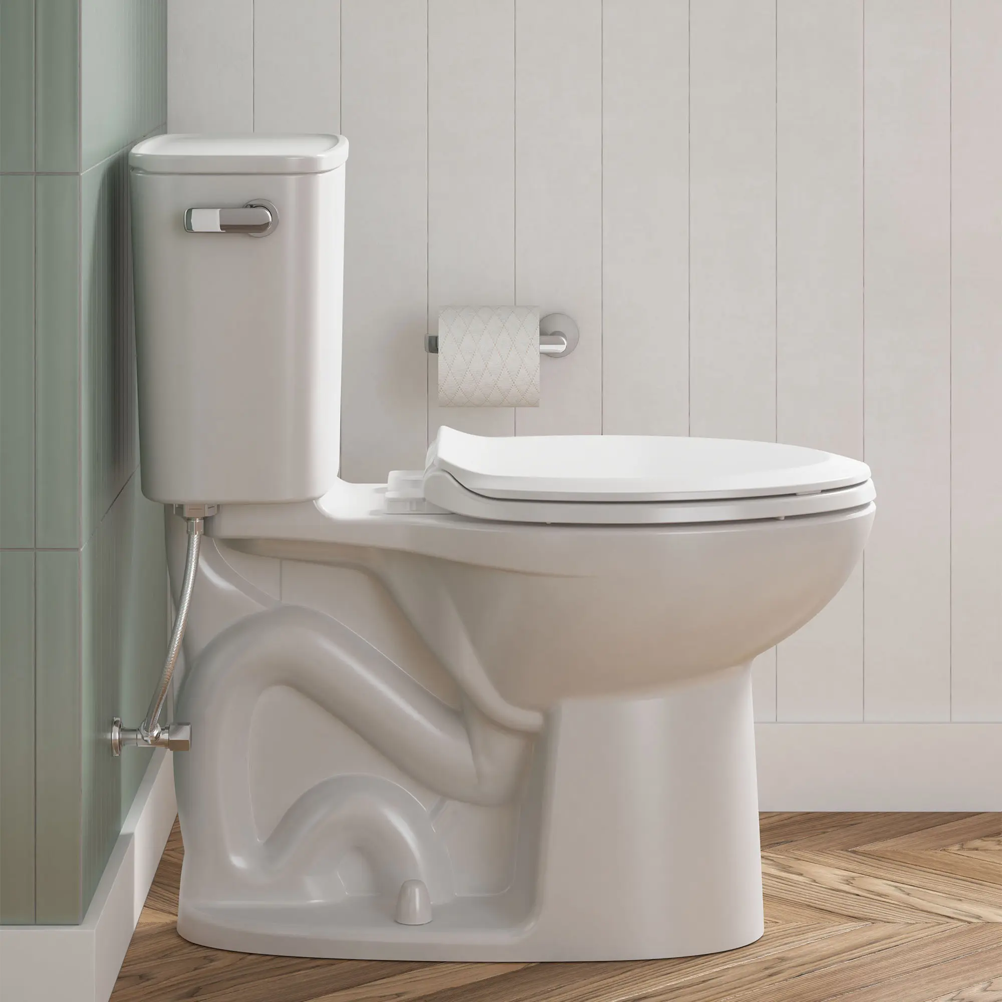 Aspirations EcoStrength Two-Piece 0.80 gpf/3.0 Lpf Chair Height Elongated Toilet Less Seat