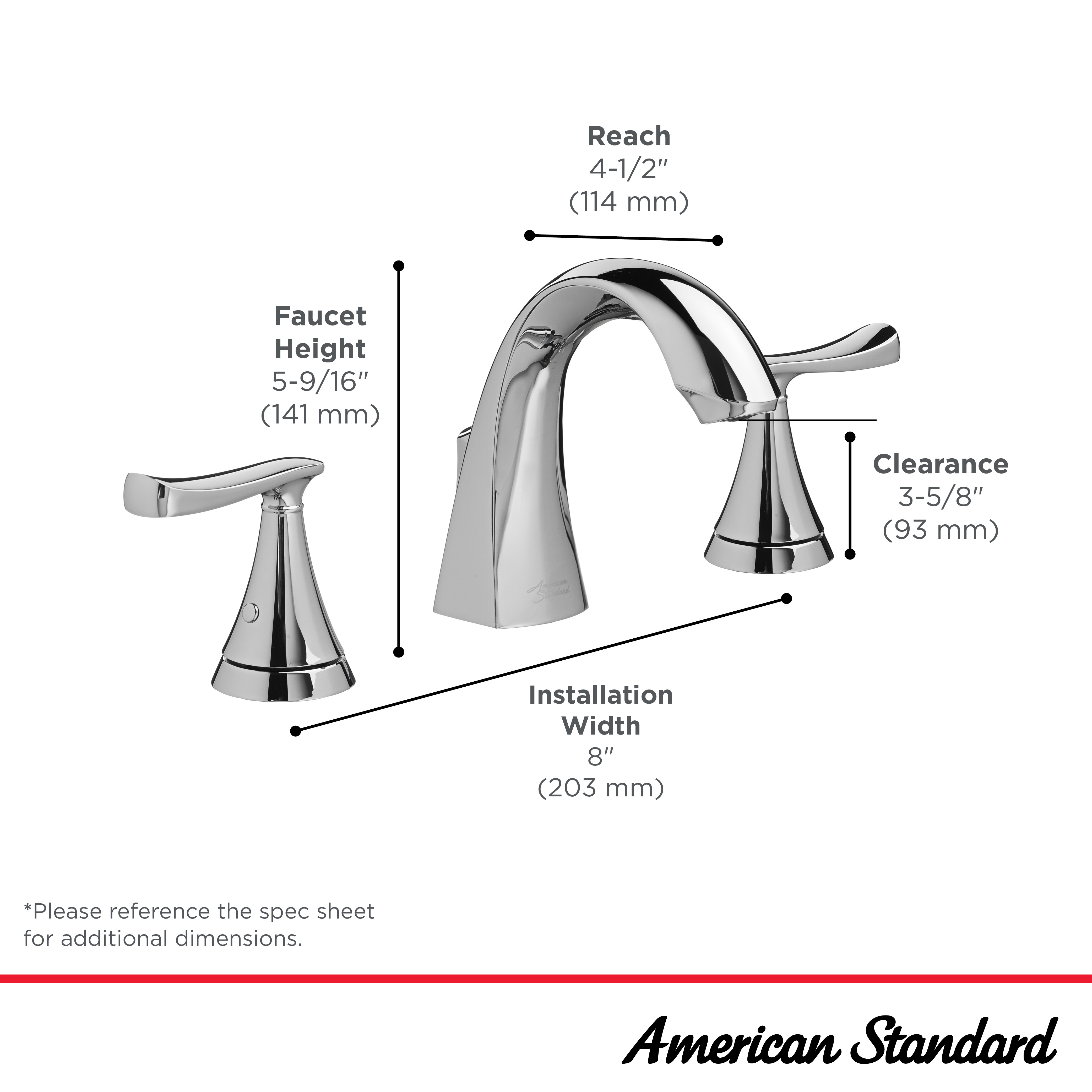 Chatfield® 8-Inch Widespread 2-Handle Bathroom Faucet 1.2 gpm/4.5 L/min With Lever Handles