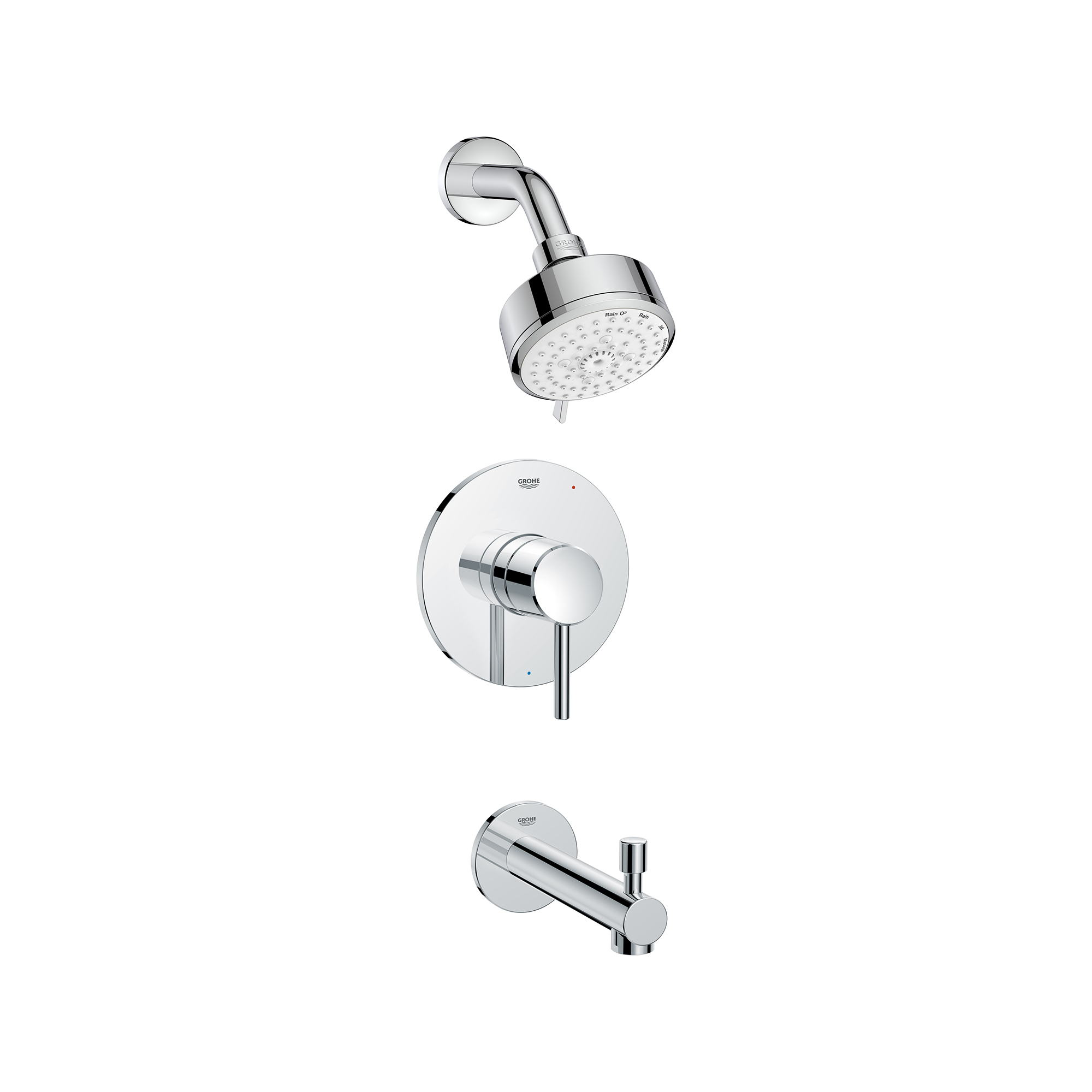 GROHE - Mitigeur évier K monocommande 15 x 21, monotrou, bec haut mobile,  douchette extractible 2 jets, clapet anti-retour, inverseur mousseur/jet de  pluie, chromé réf. 33782000