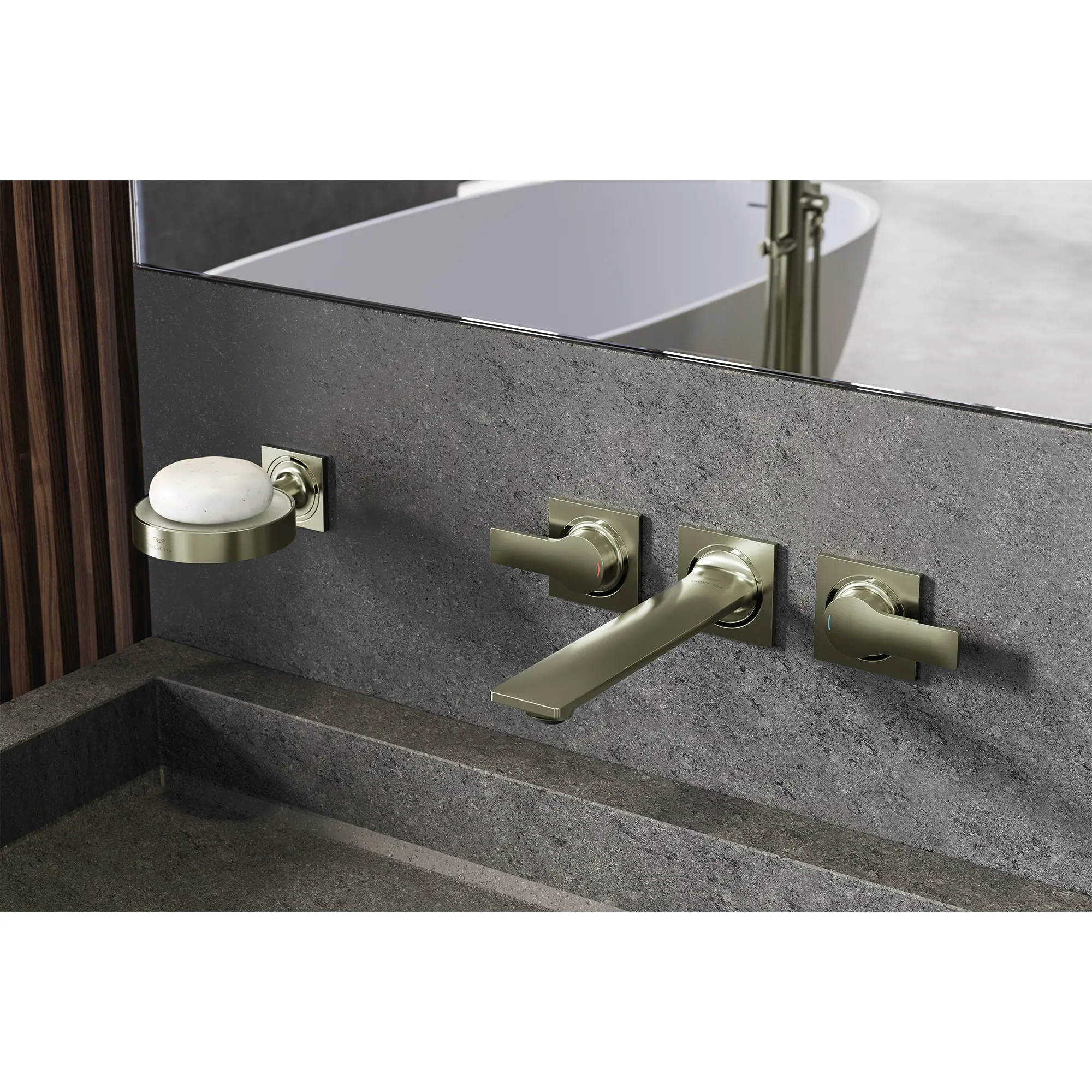 2-Handle Wall Mount Faucet 1.2 GPM