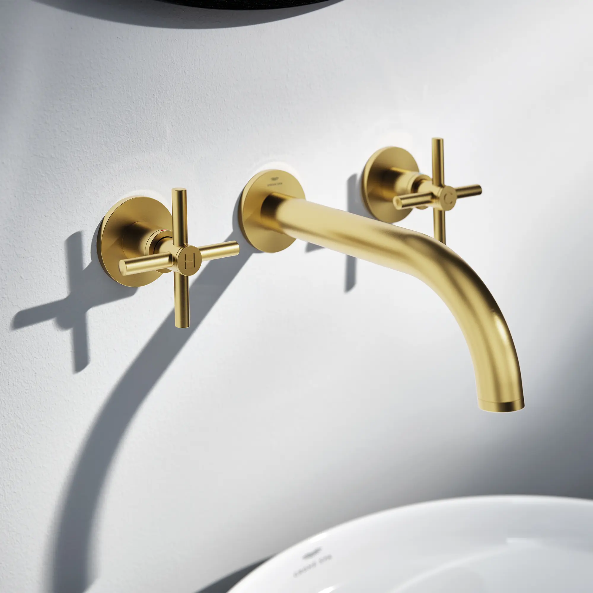 2-Handle Wall Mount Faucet 1.2 GPM