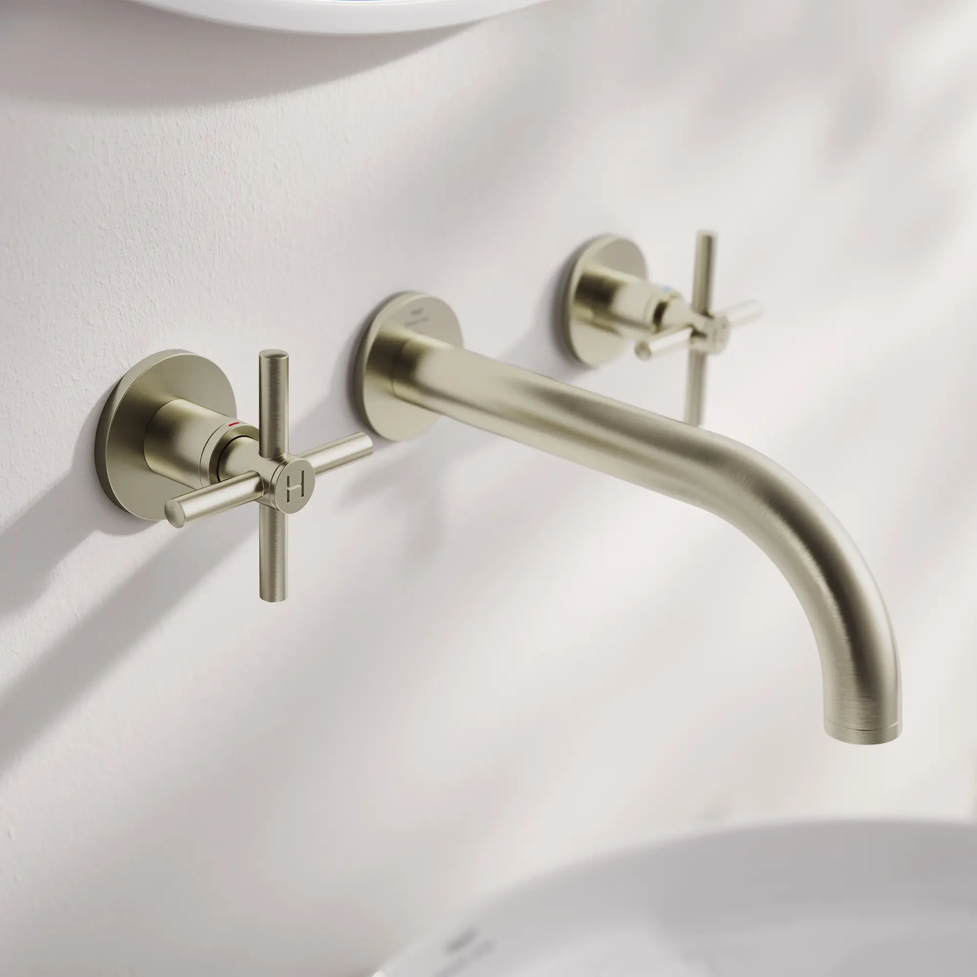 2-Handle Wall Mount Faucet 1.2 GPM