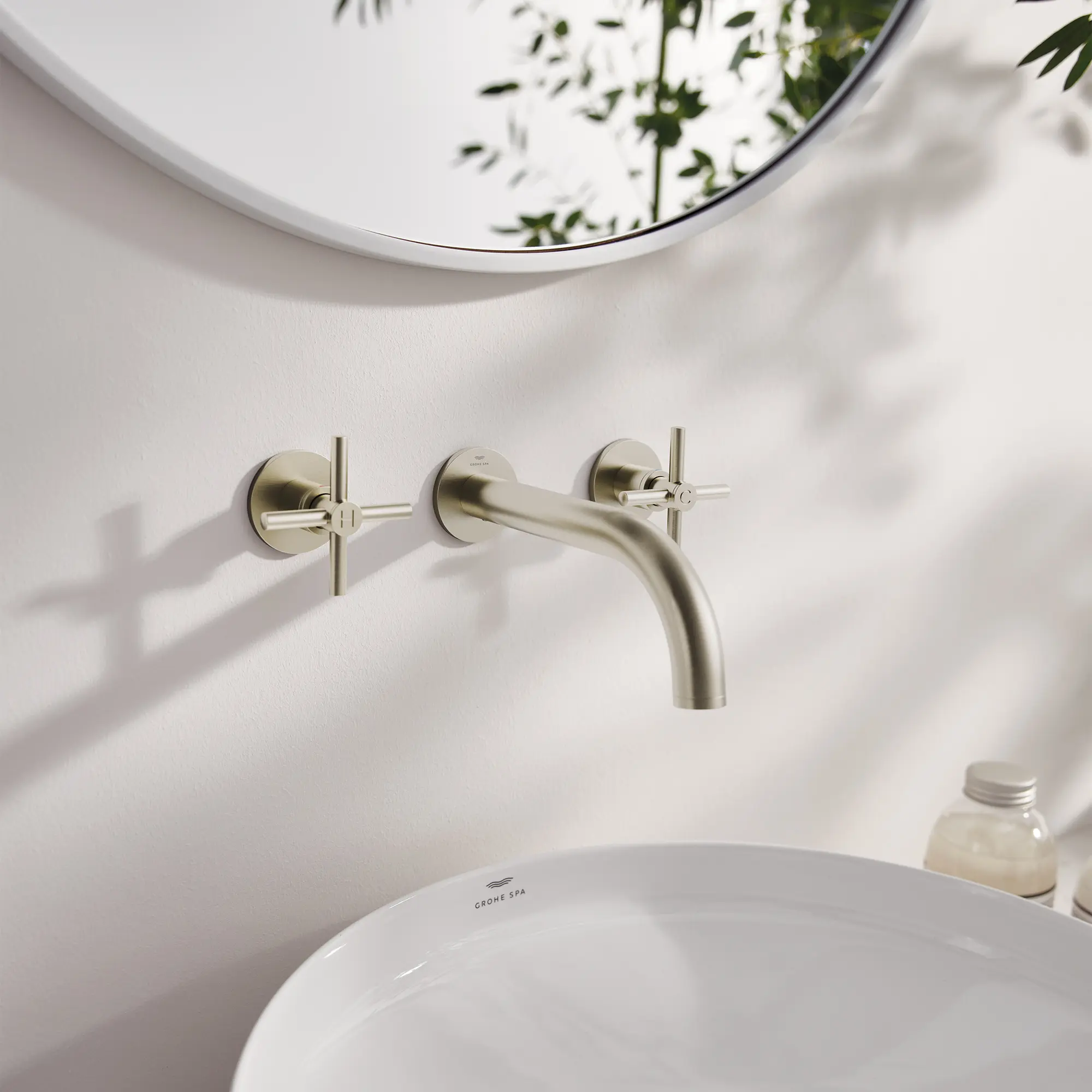 2-Handle Wall Mount Faucet 1.2 GPM